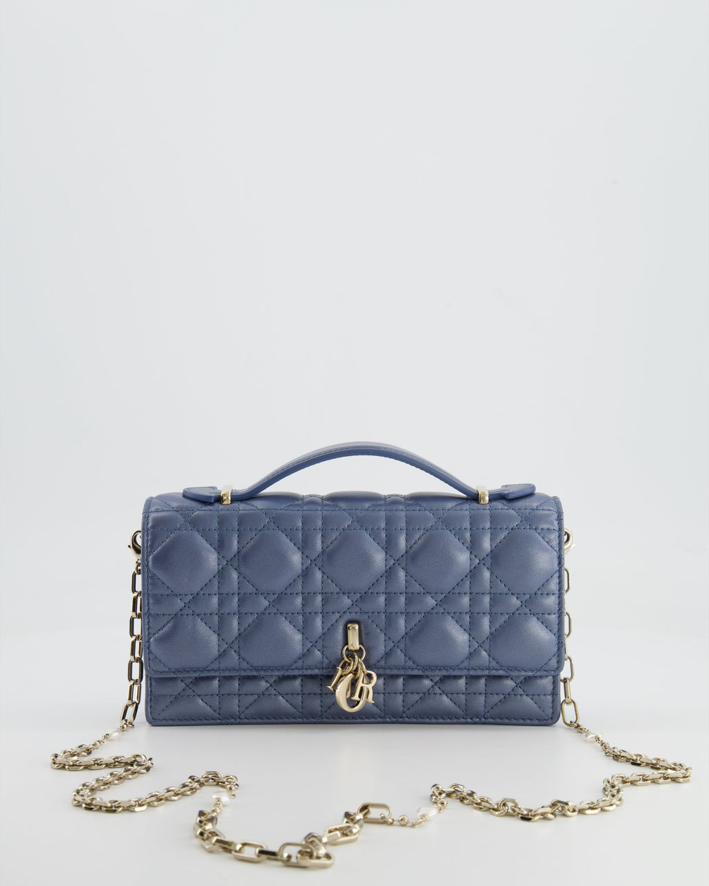 Christian Dior Blue Iridescent My Dior Mini Bag with Champagne Gold Hardware