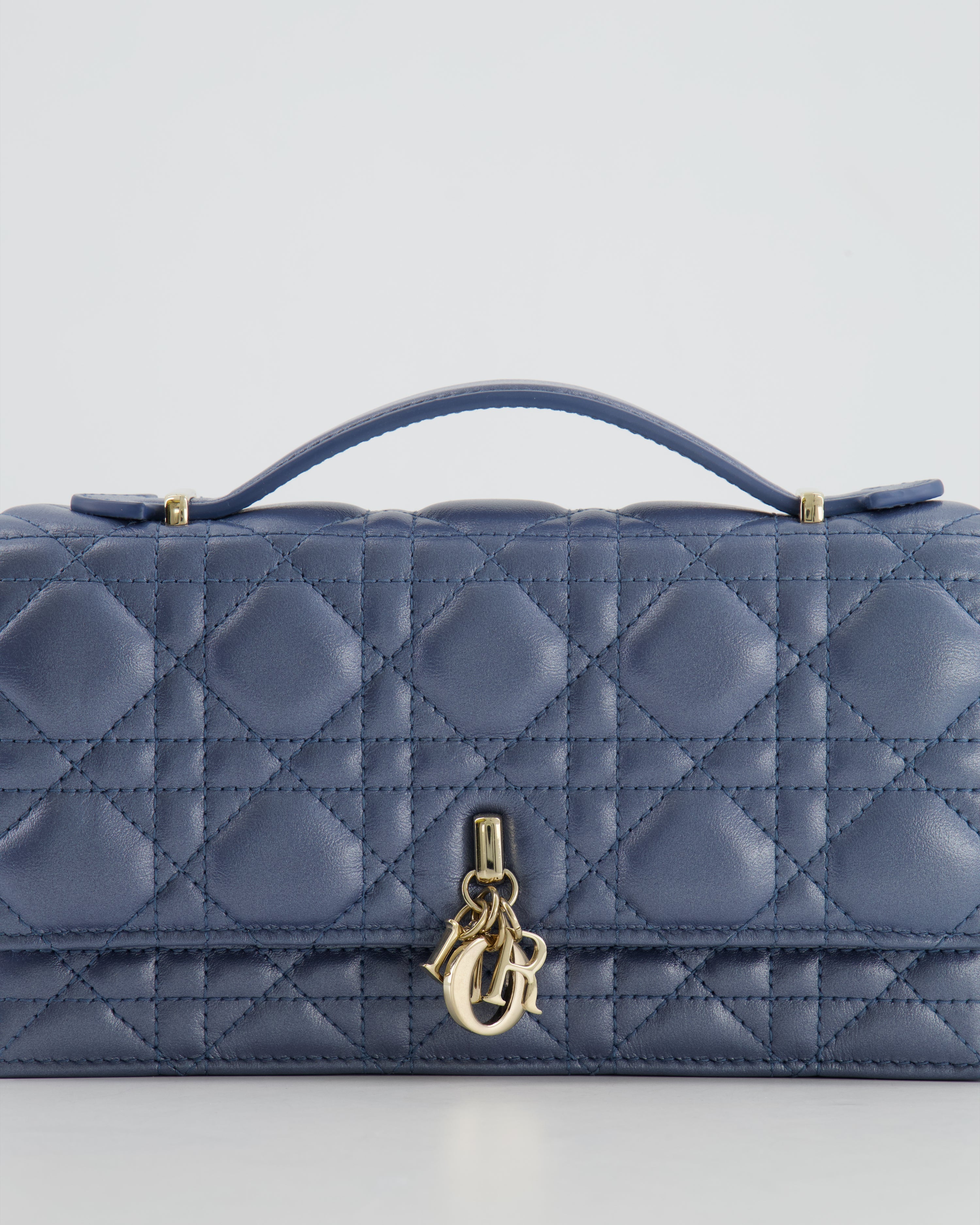 Christian Dior Blue Iridescent My Dior Mini Bag with Champagne Gold Hardware