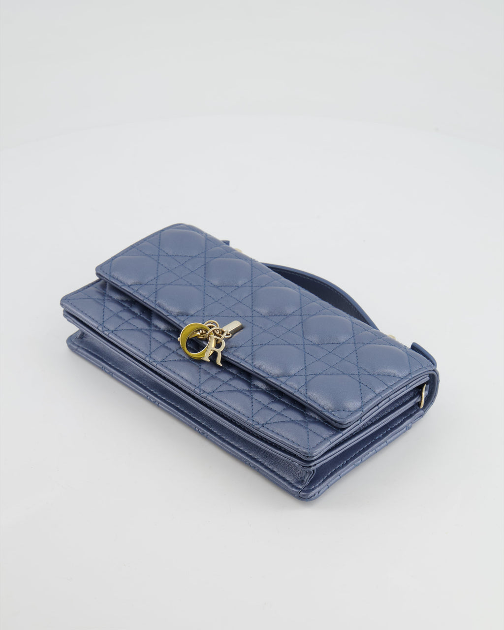 Christian Dior Blue Iridescent My Dior Mini Bag with Champagne Gold Hardware