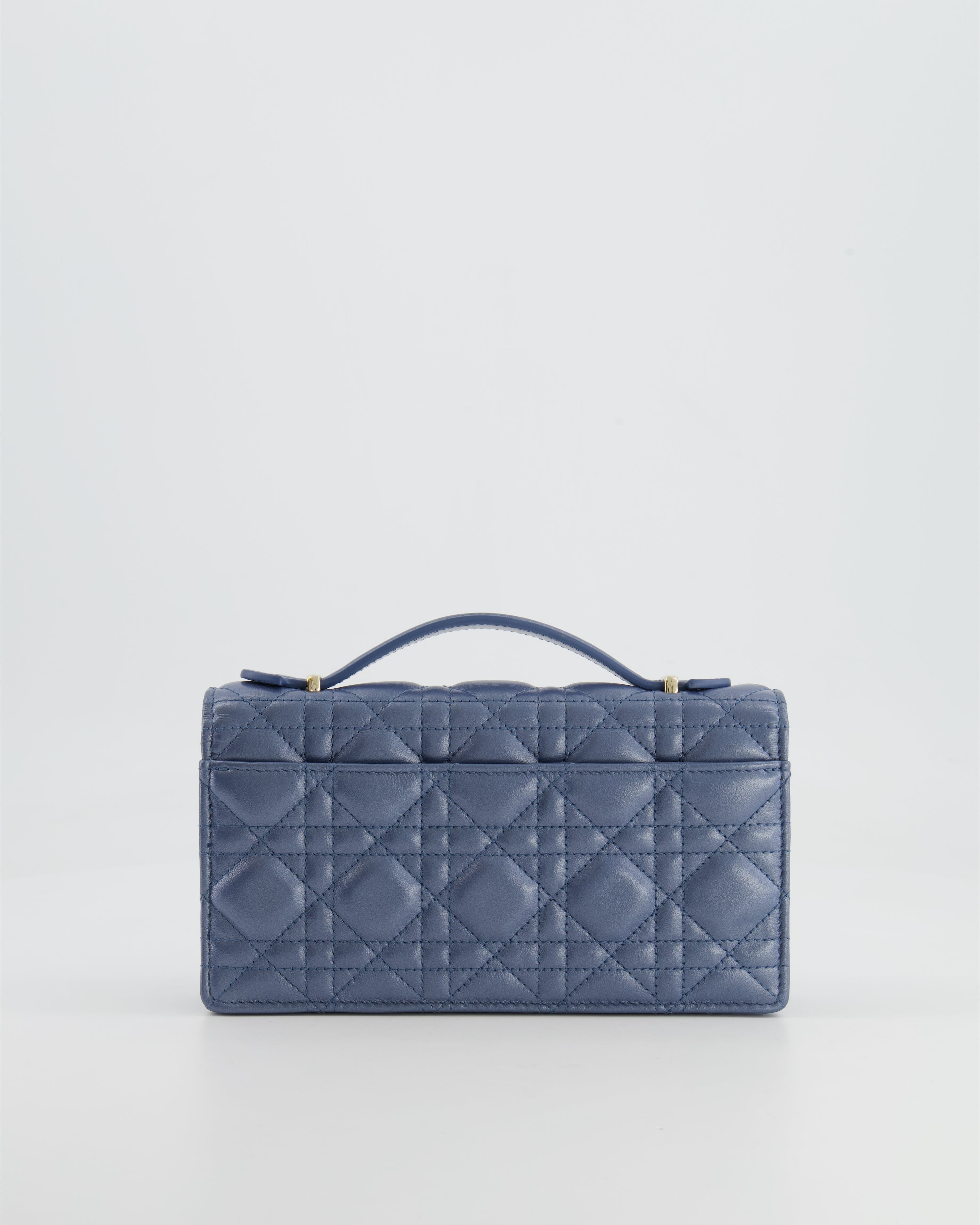 Christian Dior Blue Iridescent My Dior Mini Bag with Champagne Gold Hardware