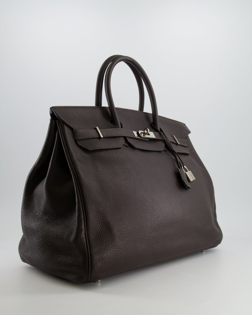 *FIRE PRICE* Hermès Birkin 40 Bag in Ebene Clemence Leather with Palladium Hardware