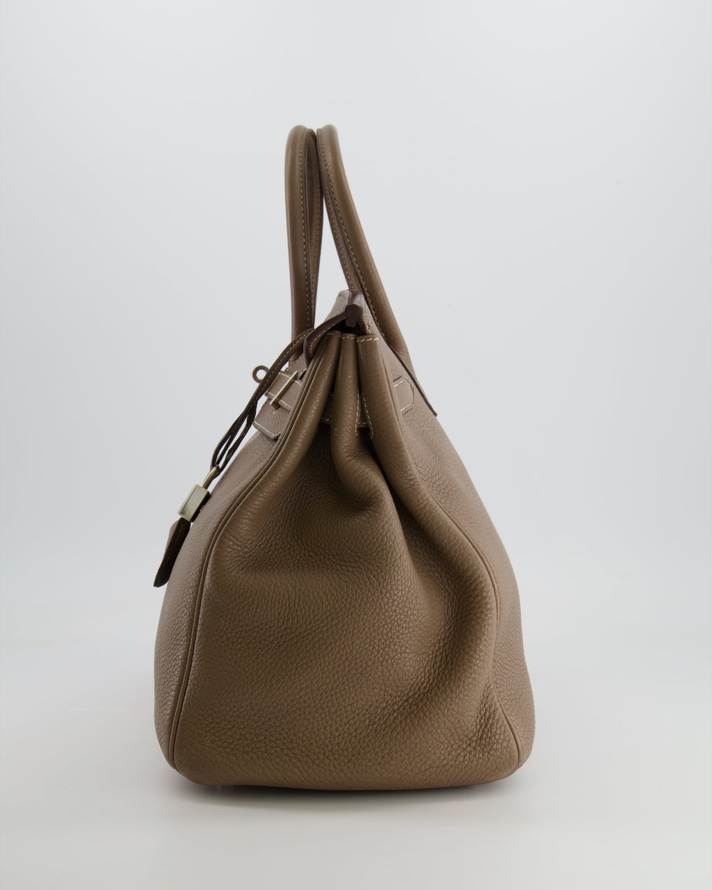 Hermès Birkin 35 Bag in Etoupe Clemence Leather with Palladium Hardware