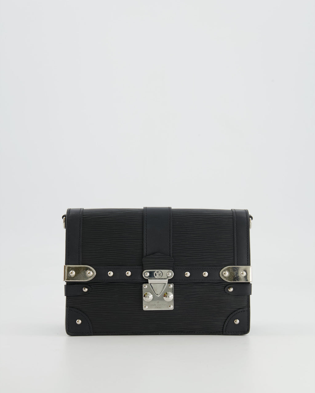Louis Vuitton Black Trunk Wallet on Chain Bag in Epi Leather with Silver Hardware RRP £2,450