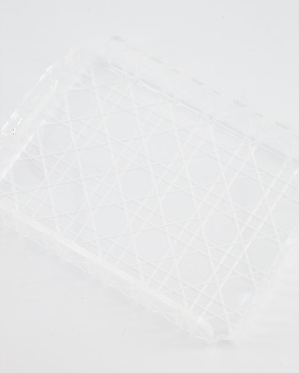 Christian Dior Clear Perspex, White Cannage Mini Tray RRP £190
