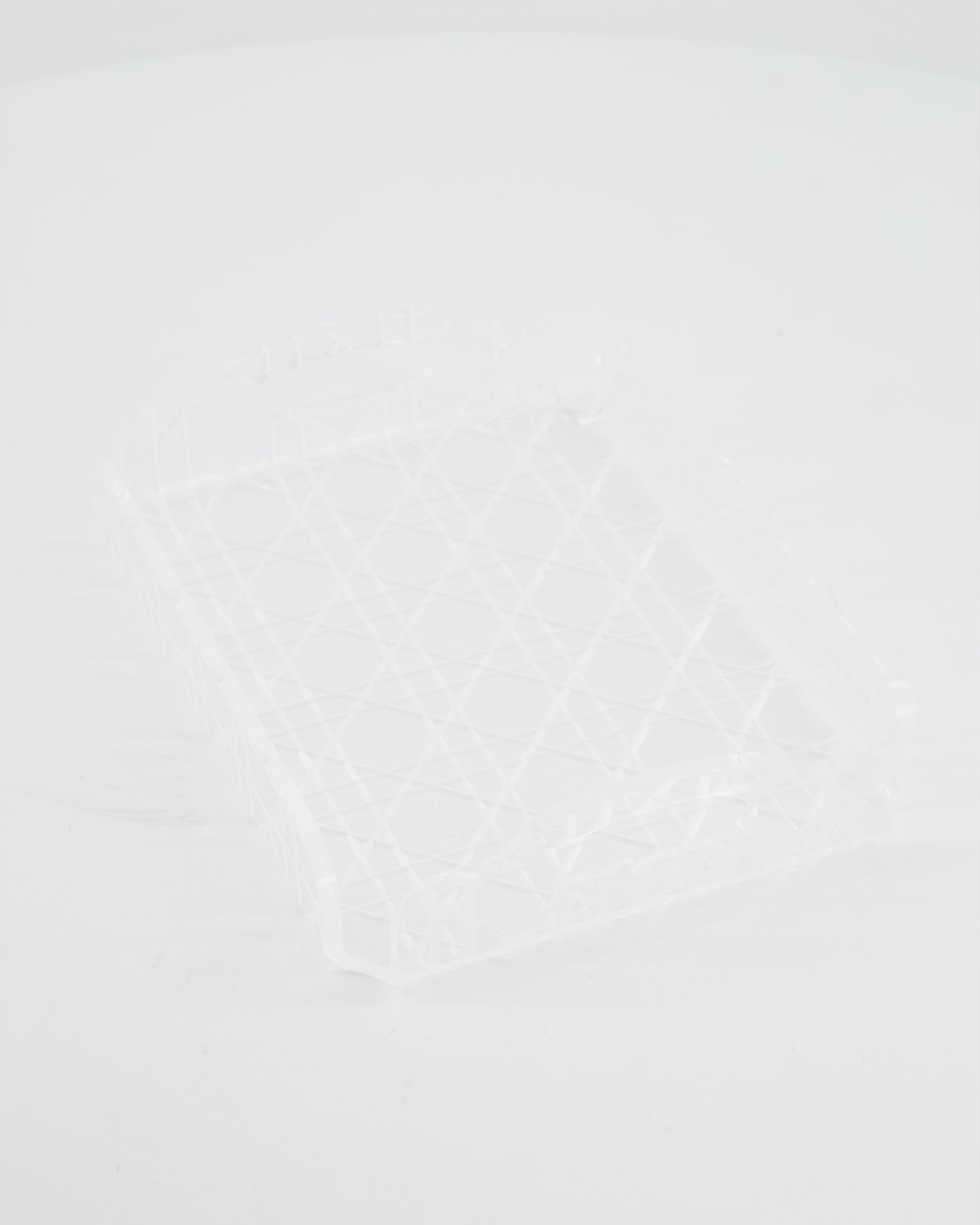 Christian Dior Clear Perspex, White Cannage Mini Tray RRP £190