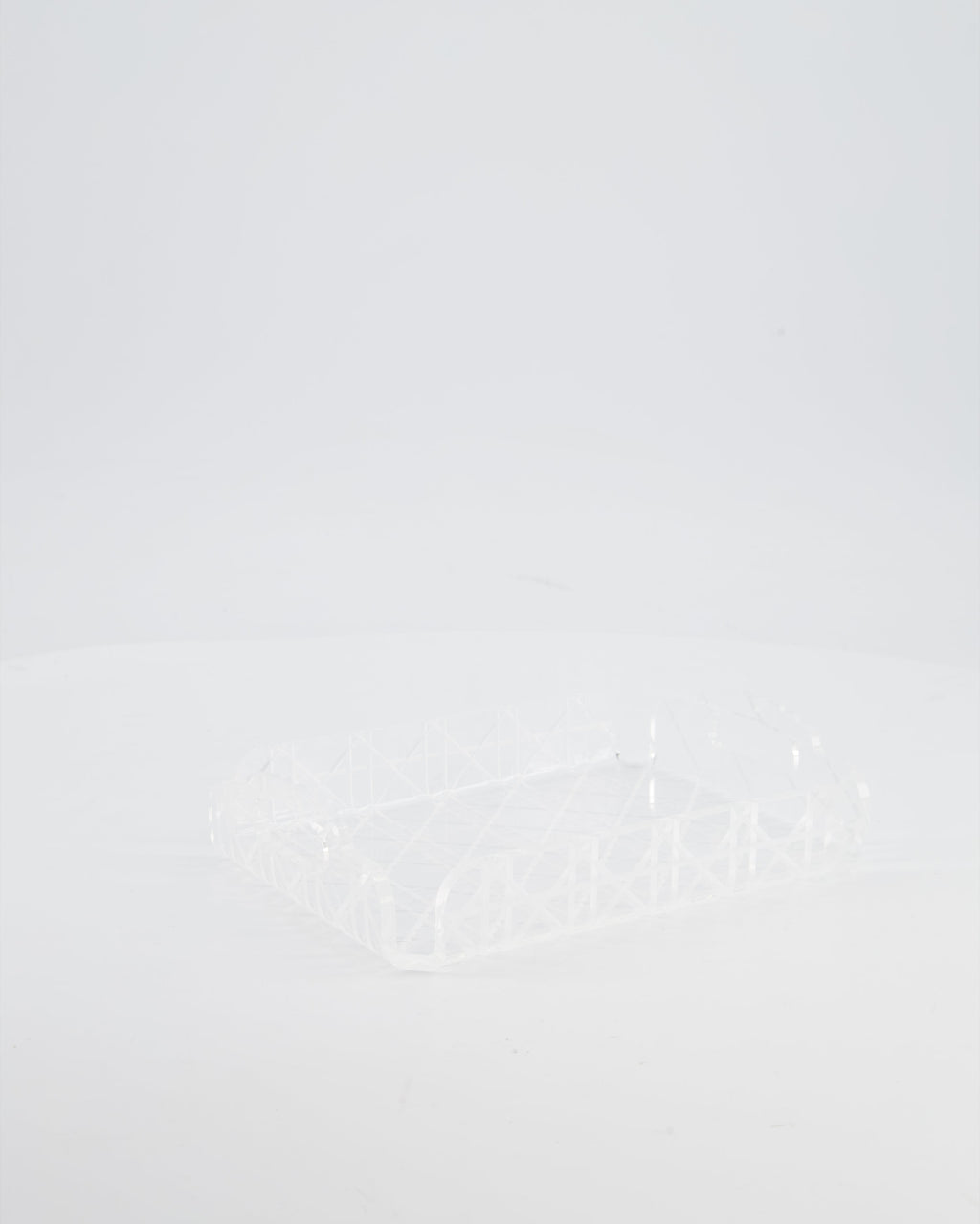 Christian Dior Clear Perspex, White Cannage Mini Tray RRP £190