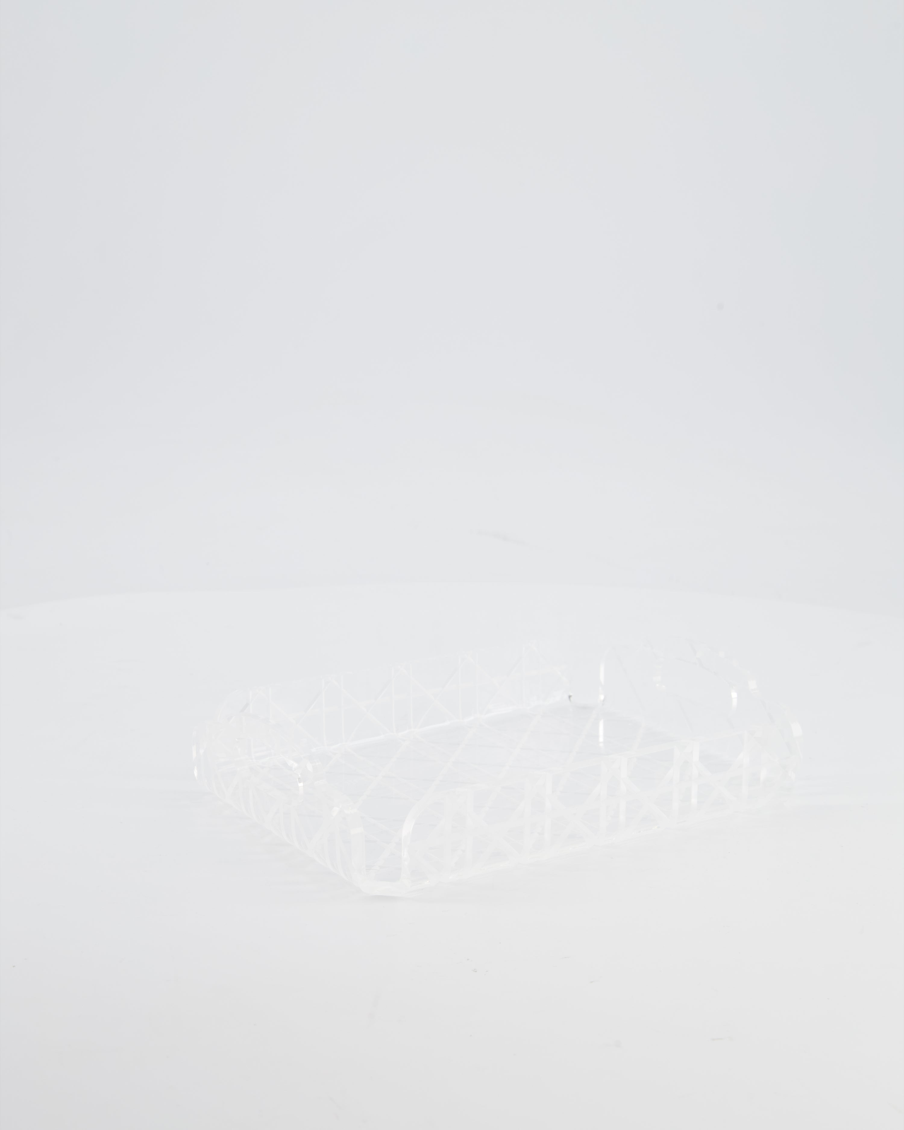 Christian Dior Clear Perspex, White Cannage Mini Tray RRP £190