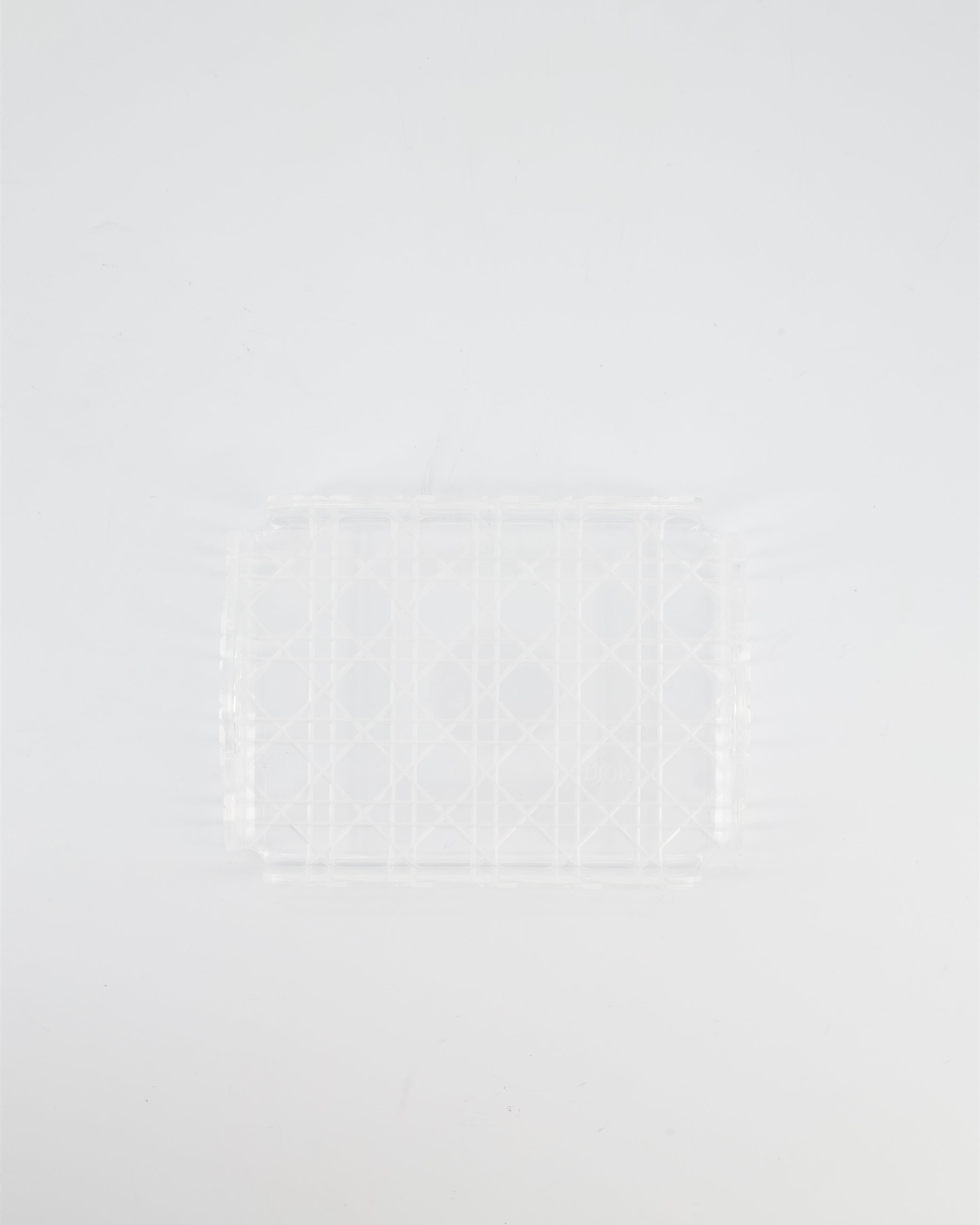 Christian Dior Clear Perspex, White Cannage Mini Tray RRP £190