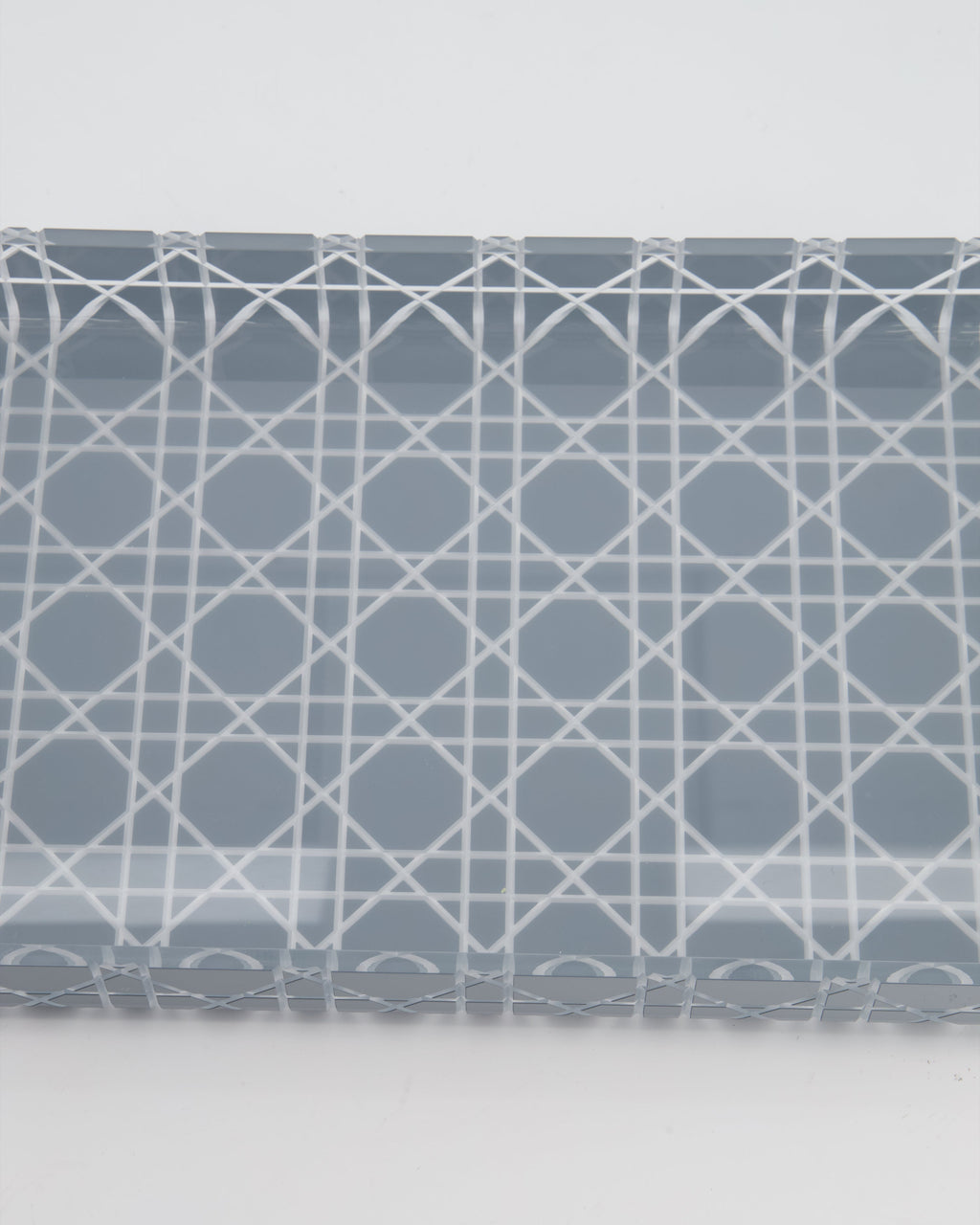 Christian Dior Grey Cannage Small Perspex Tray RRP £330