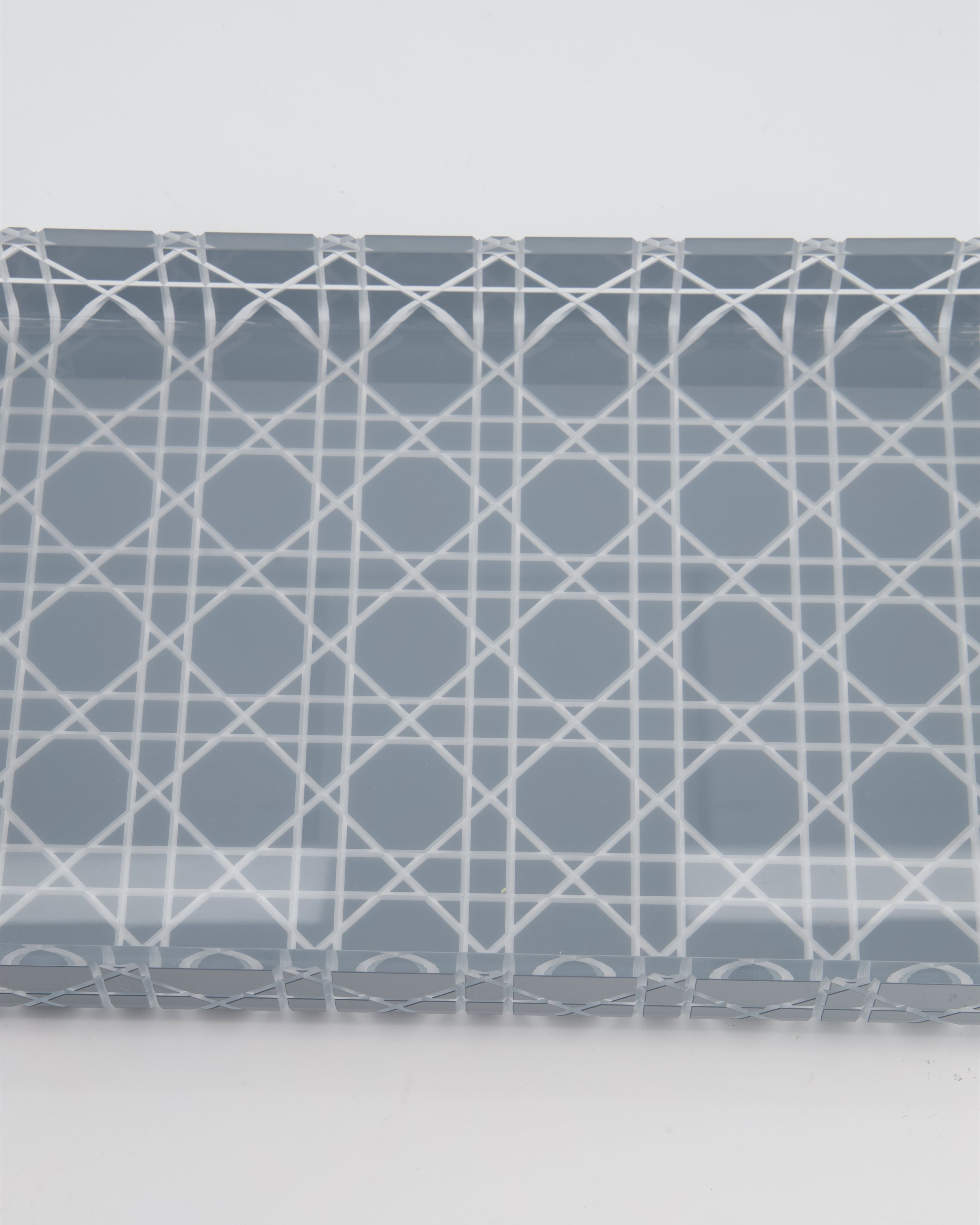 Christian Dior Grey Cannage Small Perspex Tray RRP £330