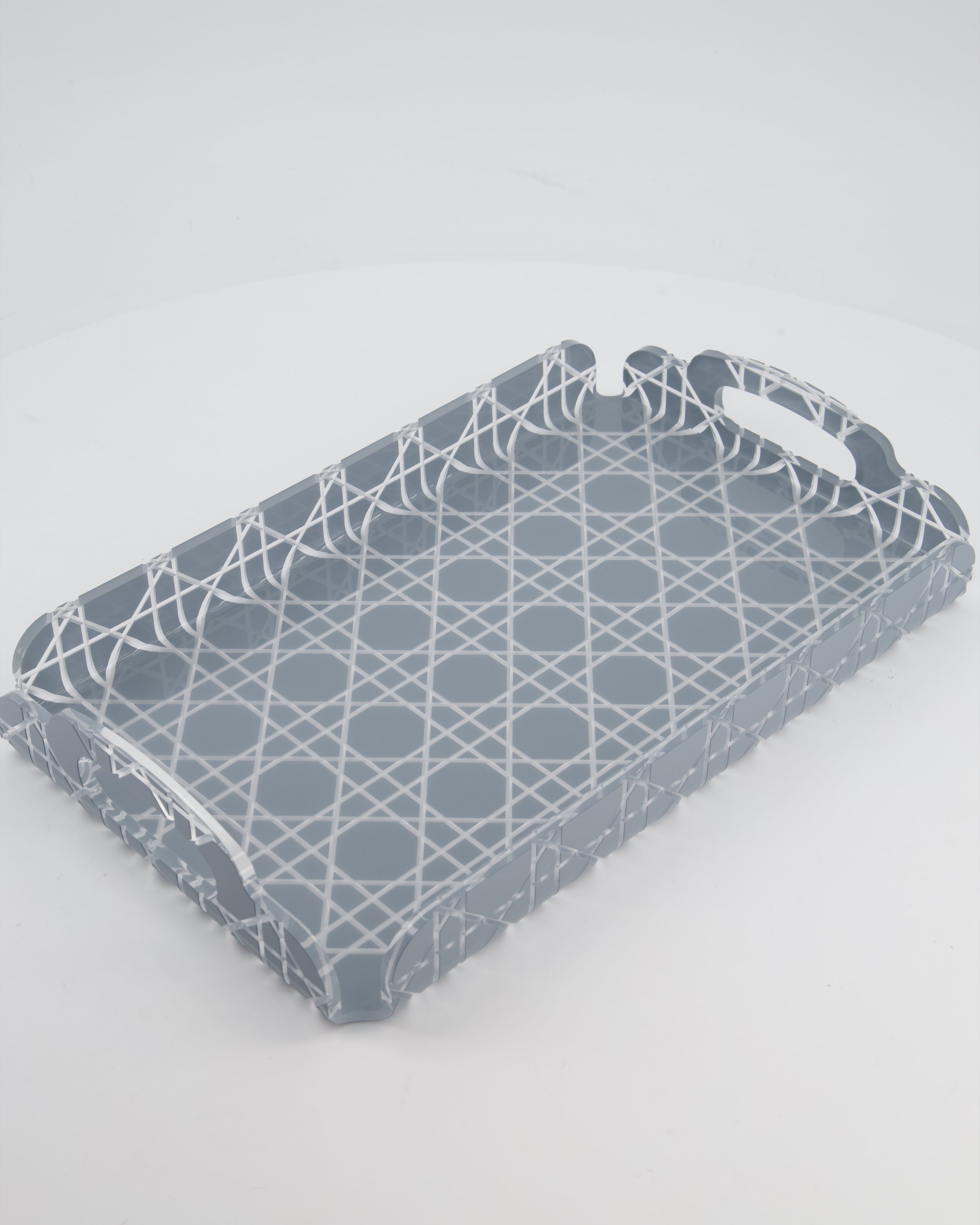 Christian Dior Grey Cannage Small Perspex Tray RRP £330