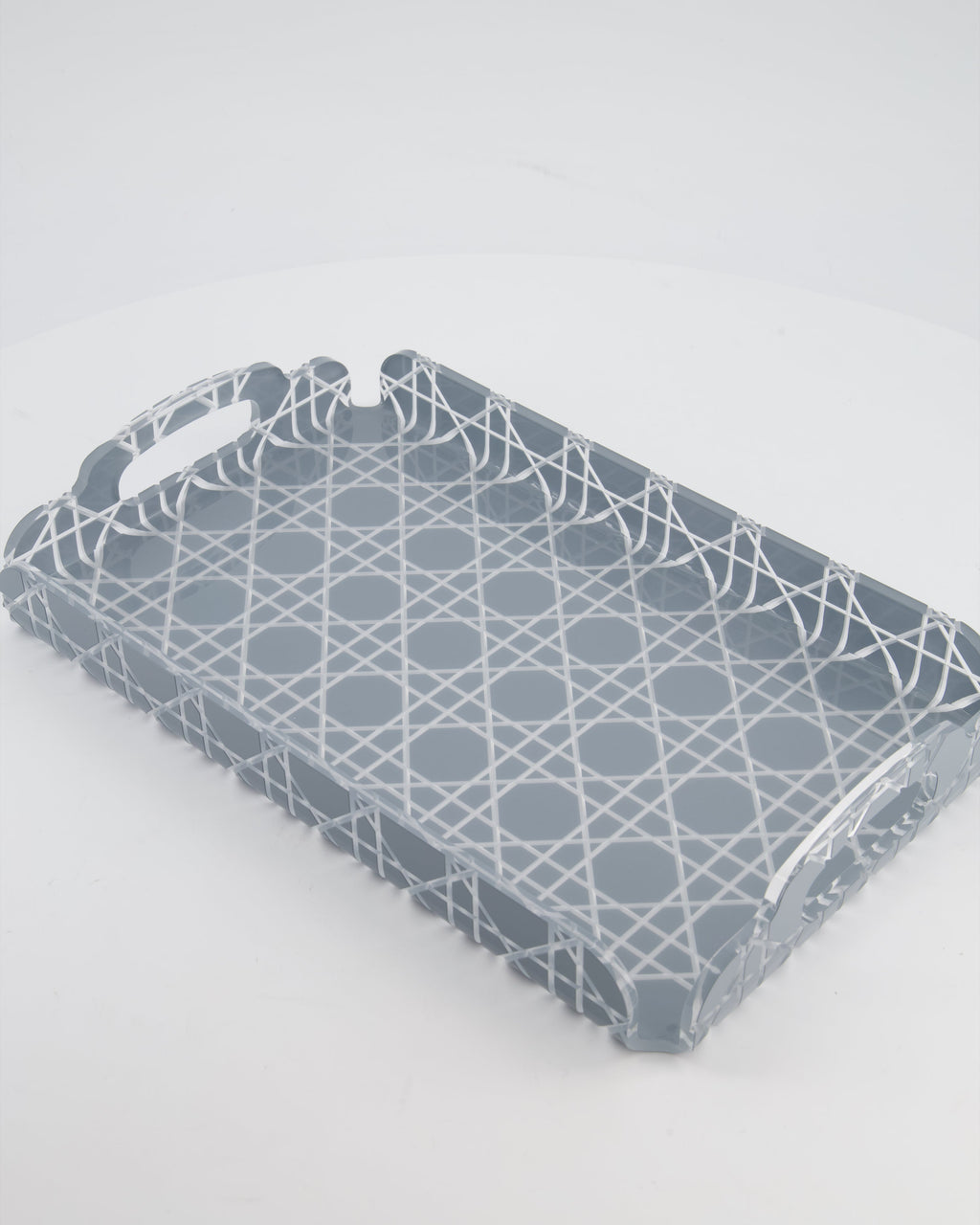 Christian Dior Grey Cannage Small Perspex Tray RRP £330