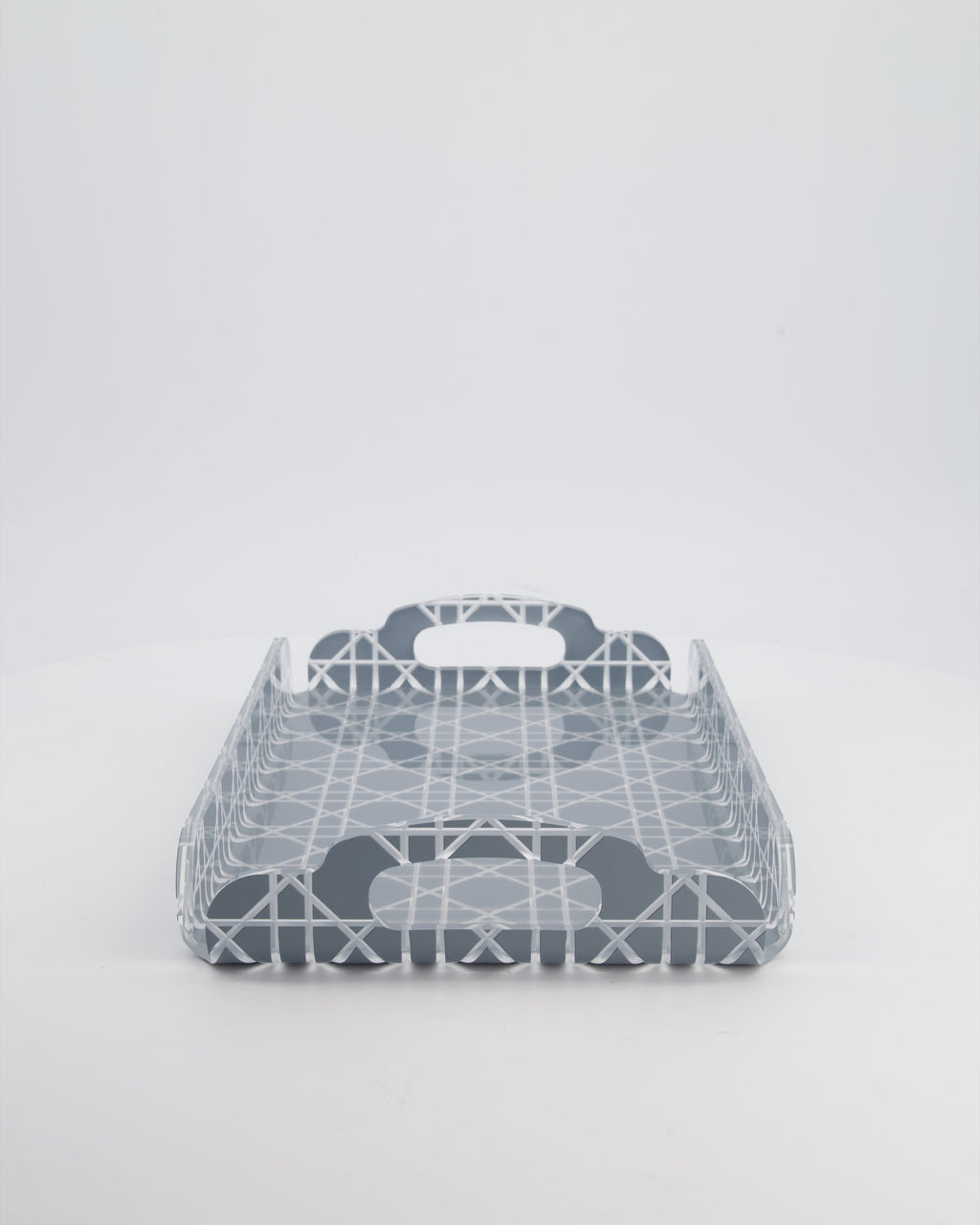 Christian Dior Grey Cannage Small Perspex Tray RRP £330