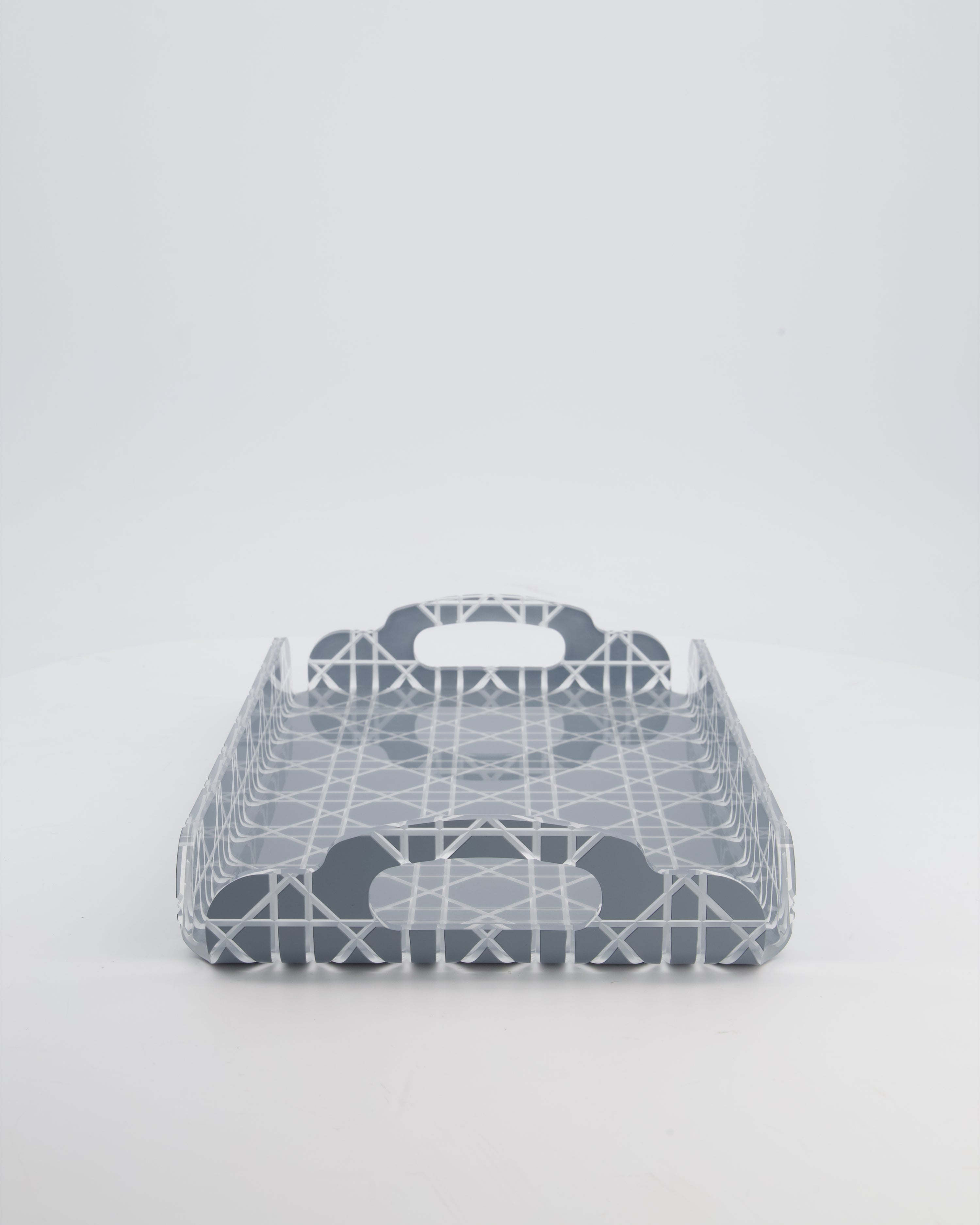 Christian Dior Grey Cannage Small Perspex Tray RRP £330