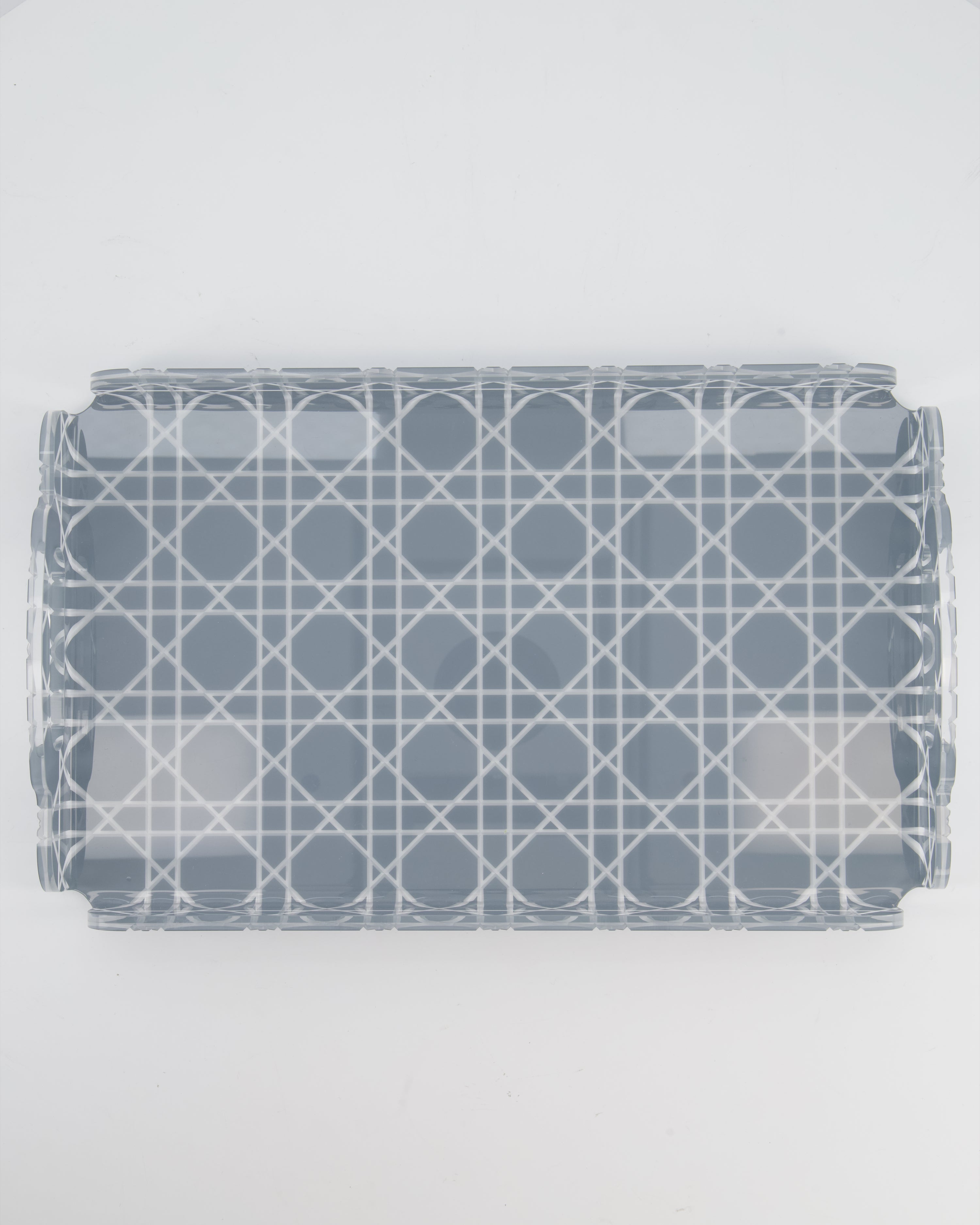 Christian Dior Grey Cannage Small Perspex Tray RRP £330