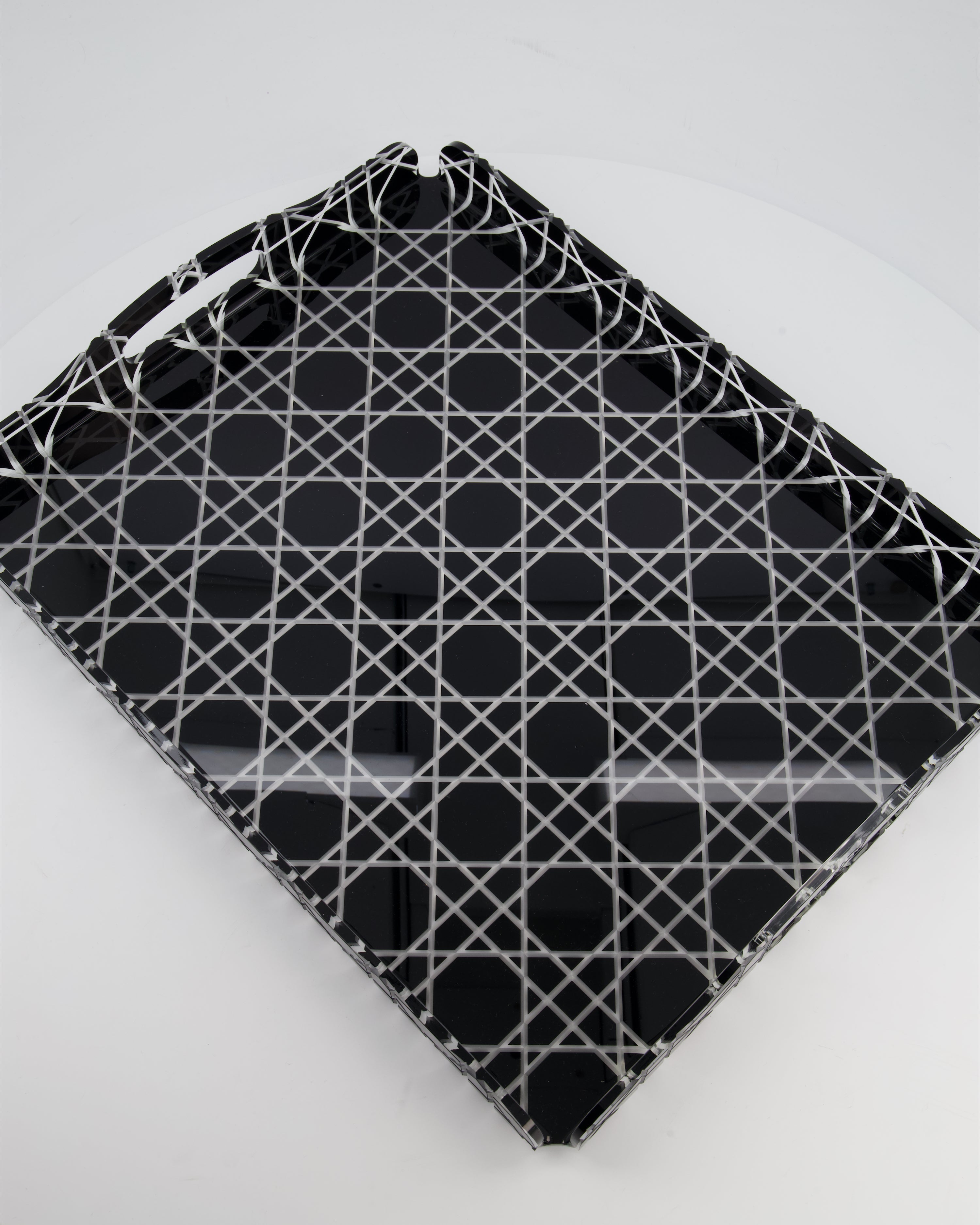 Christian Dior Black Cannage Perspex Tray RRP £420