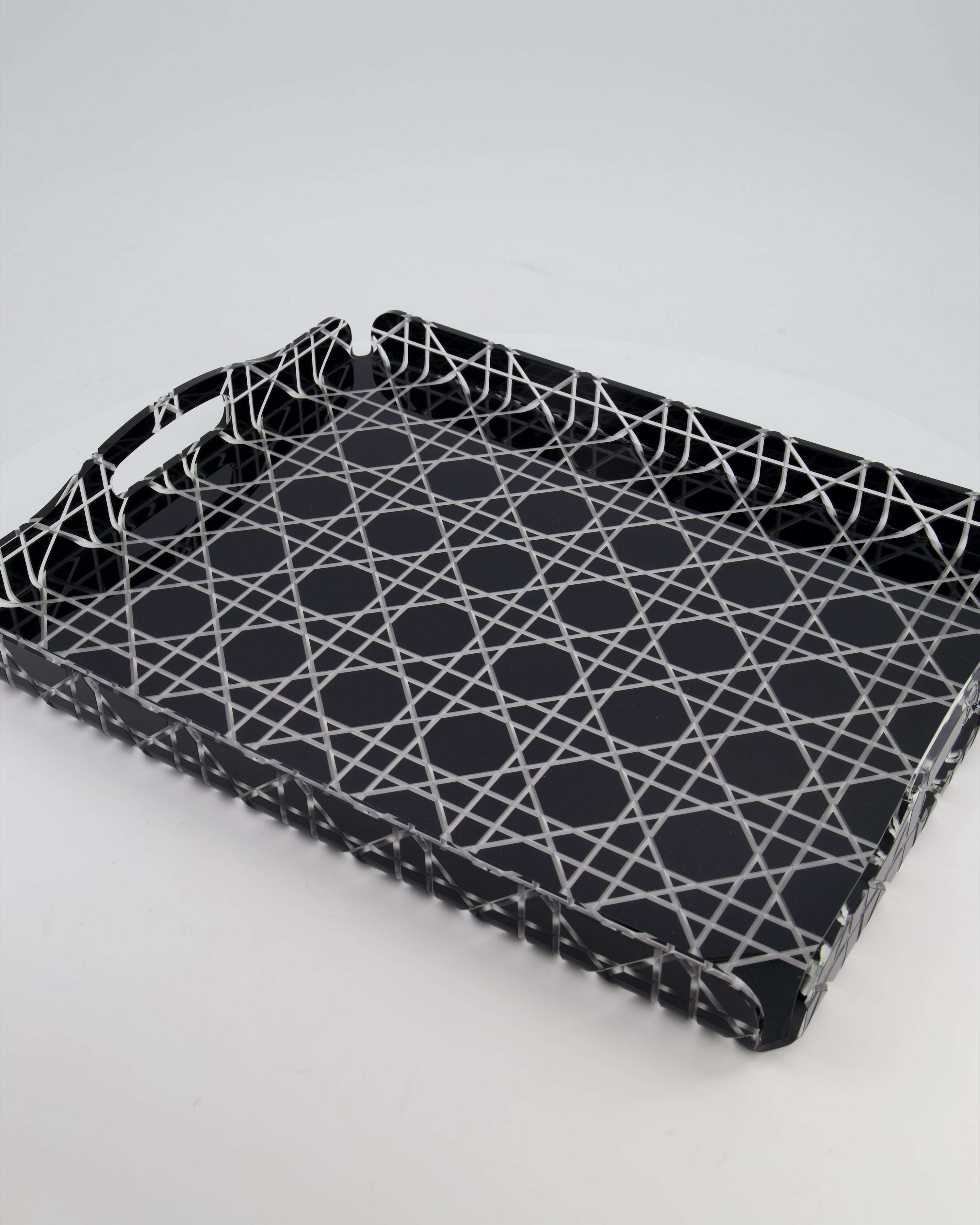 Christian Dior Black Cannage Perspex Tray RRP £420