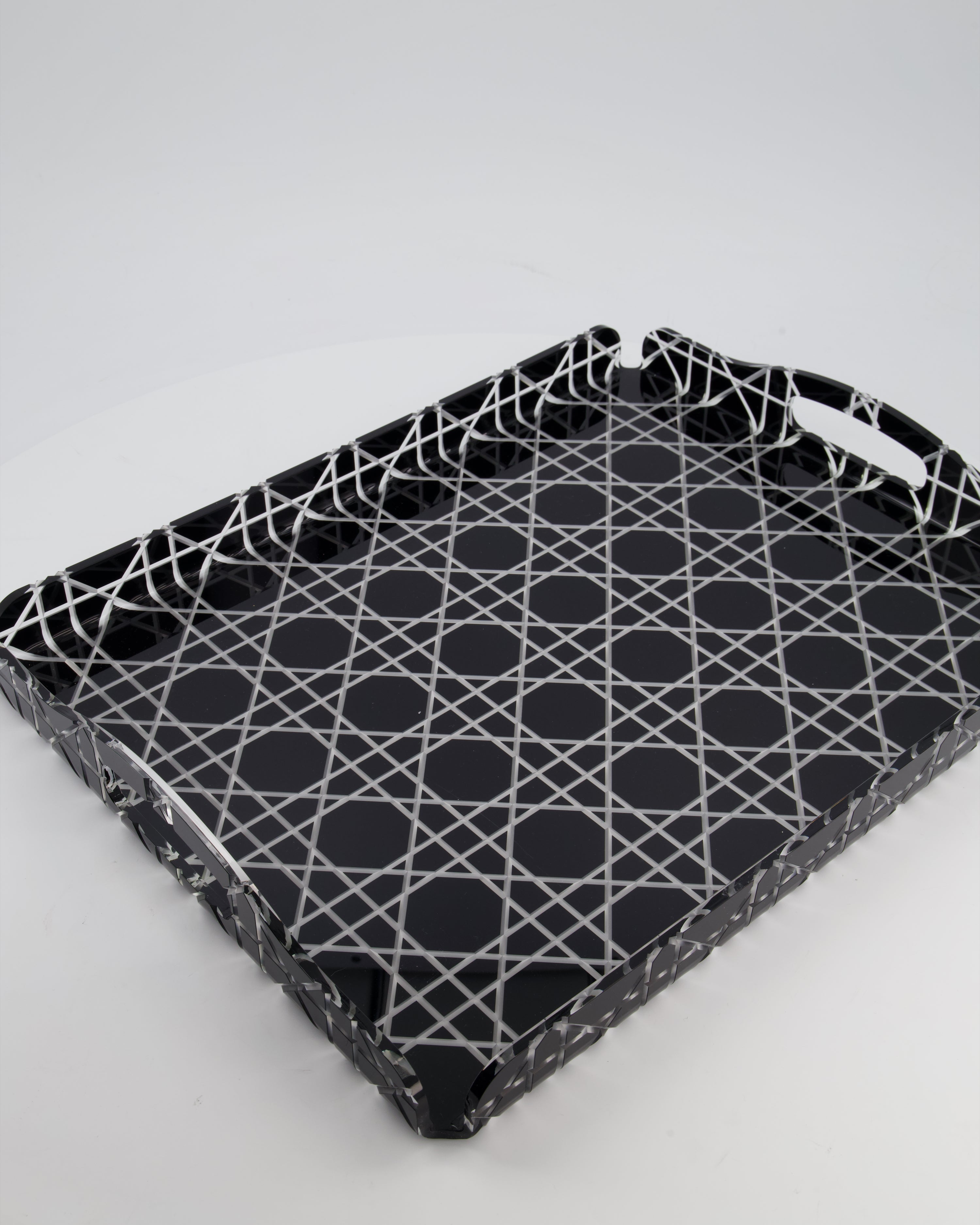 Christian Dior Black Cannage Perspex Tray RRP £420