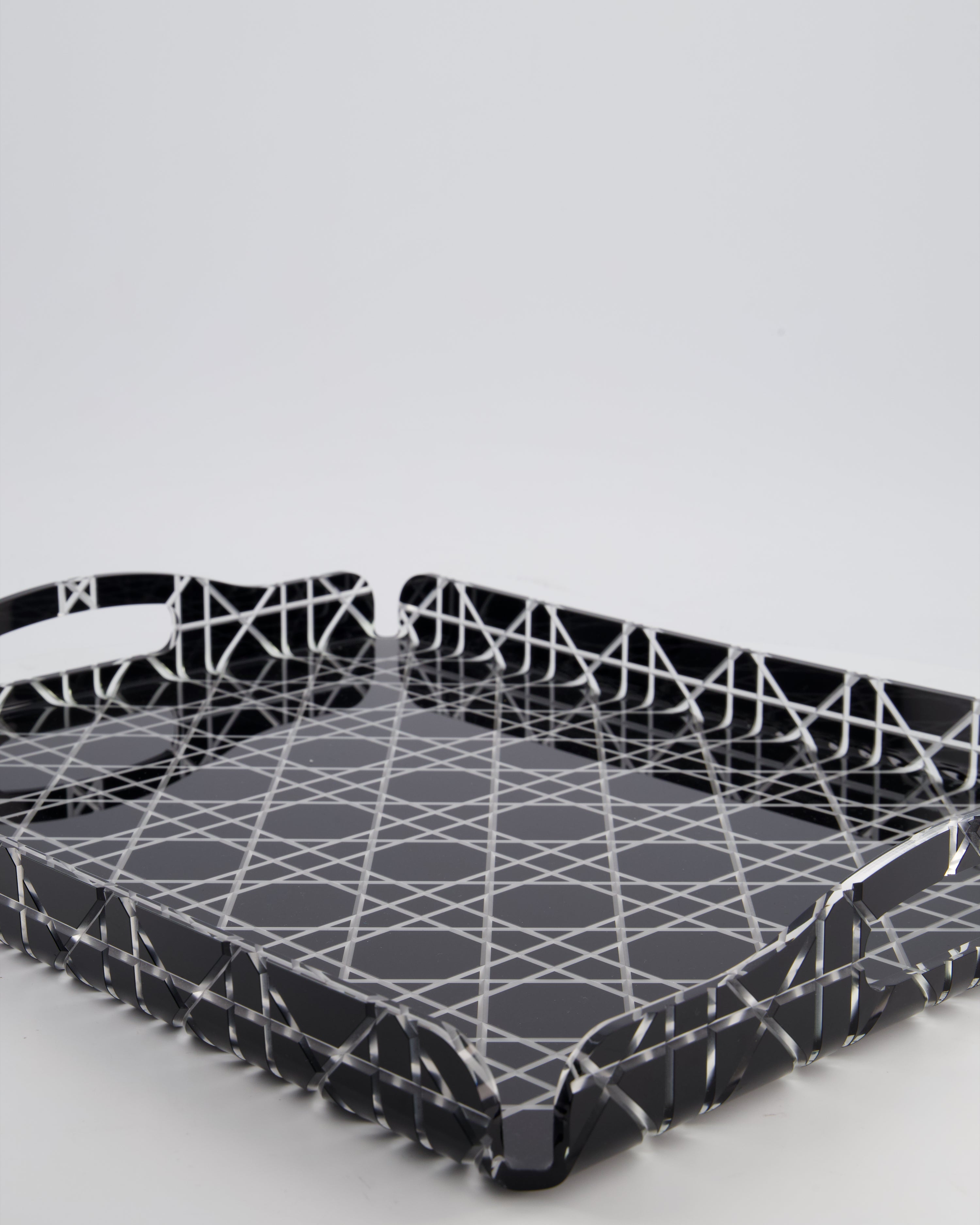 Christian Dior Black Cannage Perspex Tray RRP £420