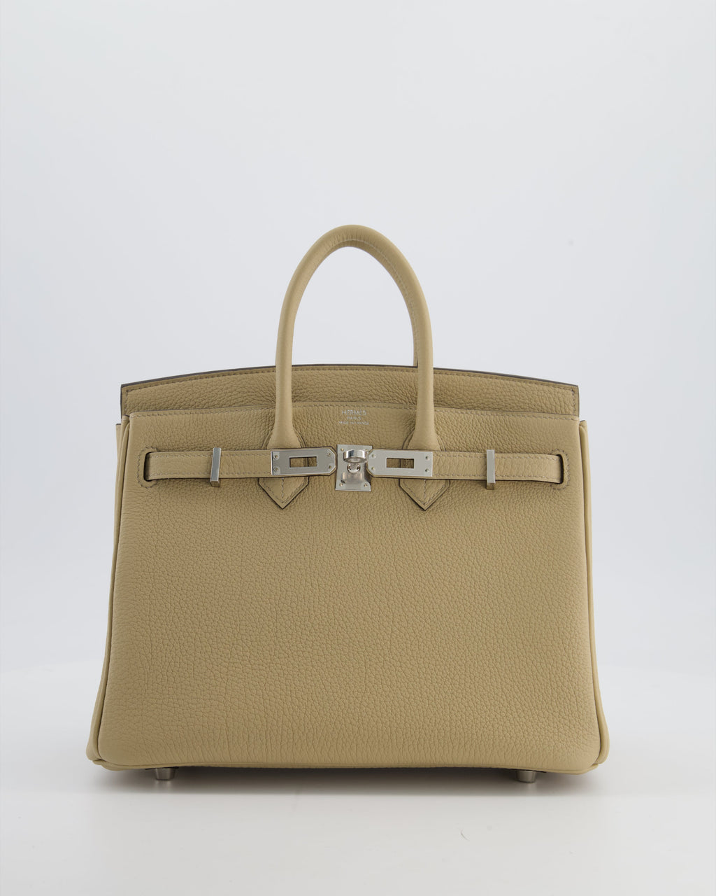 *RARE* Hermès Birkin 25 Retourne Bag in Trench Togo Leather with Palladium Hardware