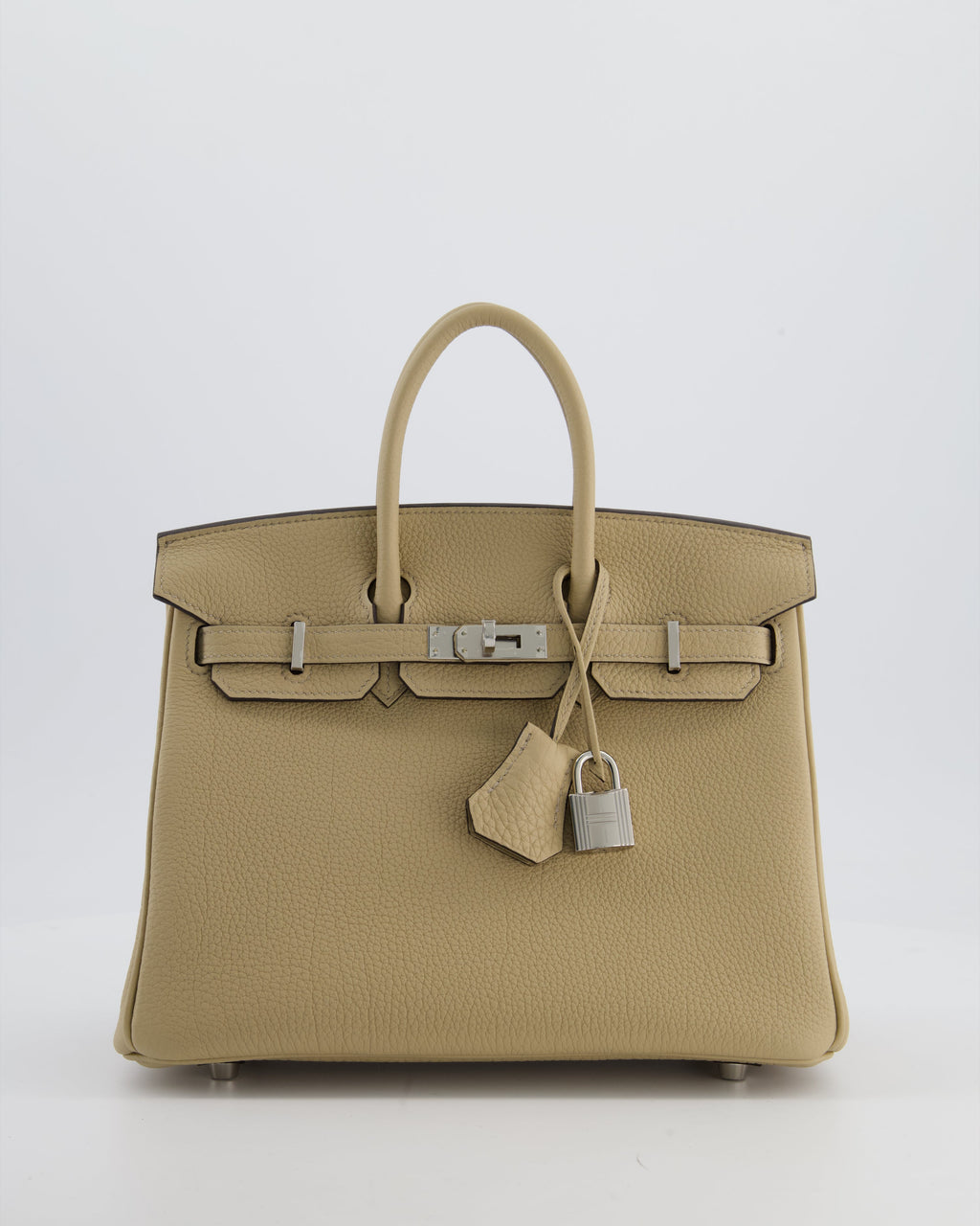 *RARE* Hermès Birkin 25 Retourne Bag in Trench Togo Leather with Palladium Hardware