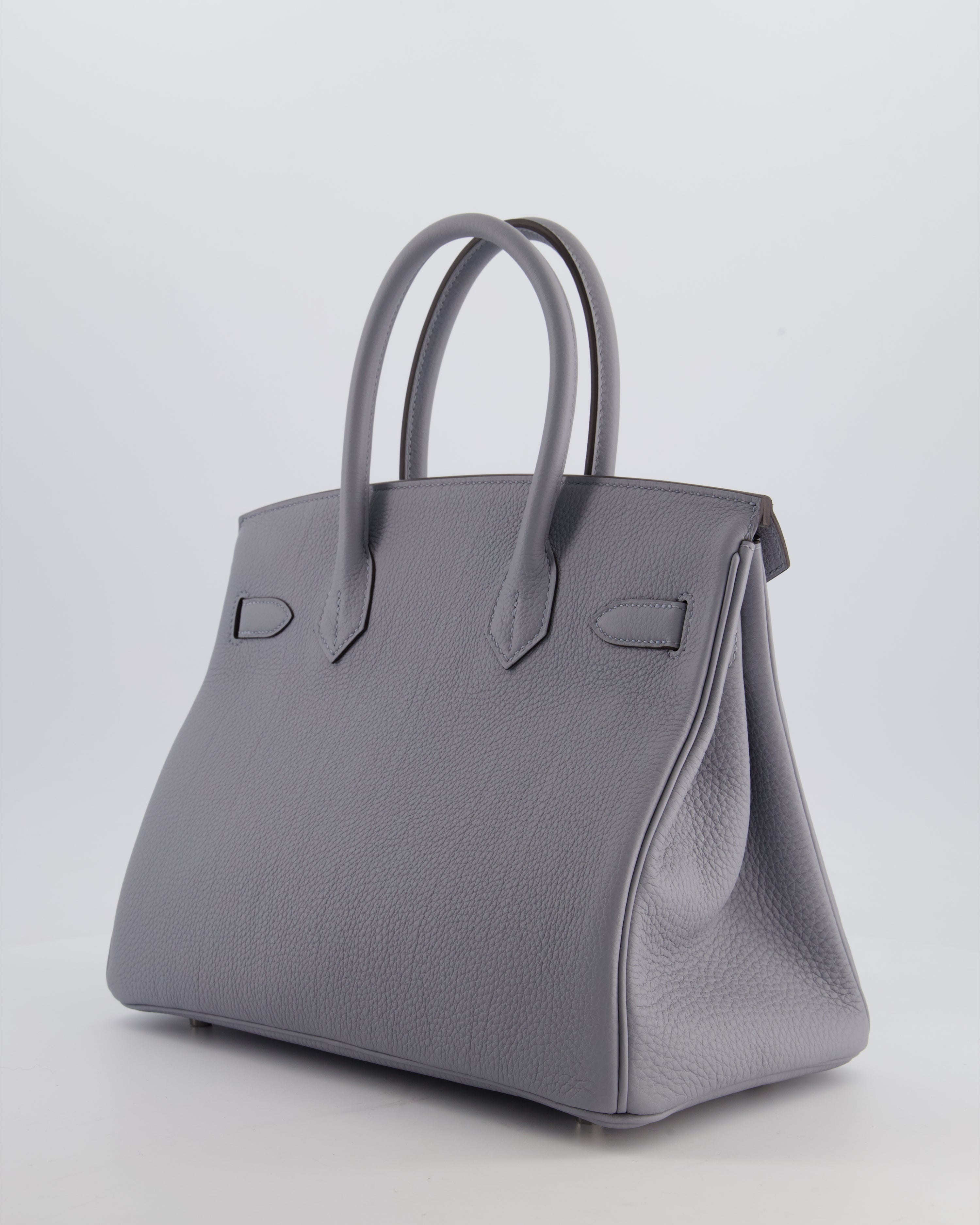 *NEW COLOUR* Hermès Birkin 30 Retourne Bag in Gris Pantin Togo Leather with Palladium Hardware
