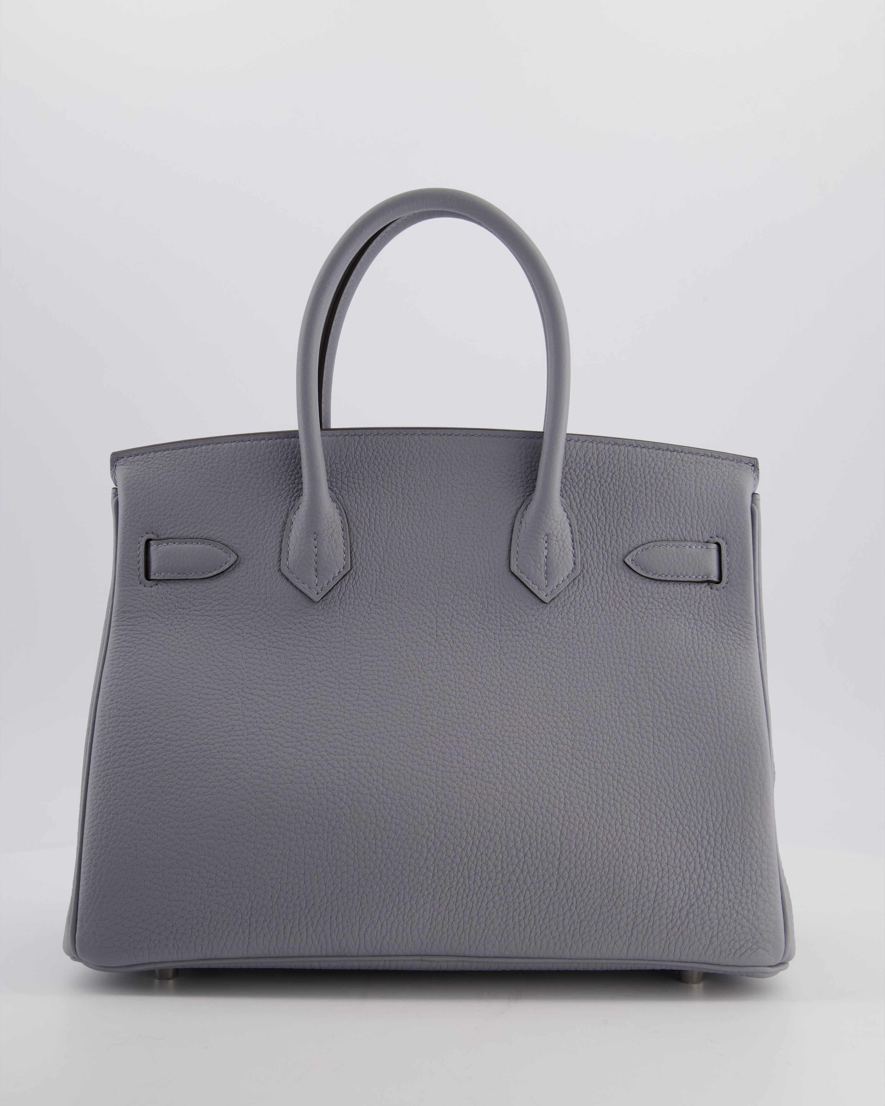 *NEW COLOUR* Hermès Birkin 30 Retourne Bag in Gris Pantin Togo Leather with Palladium Hardware