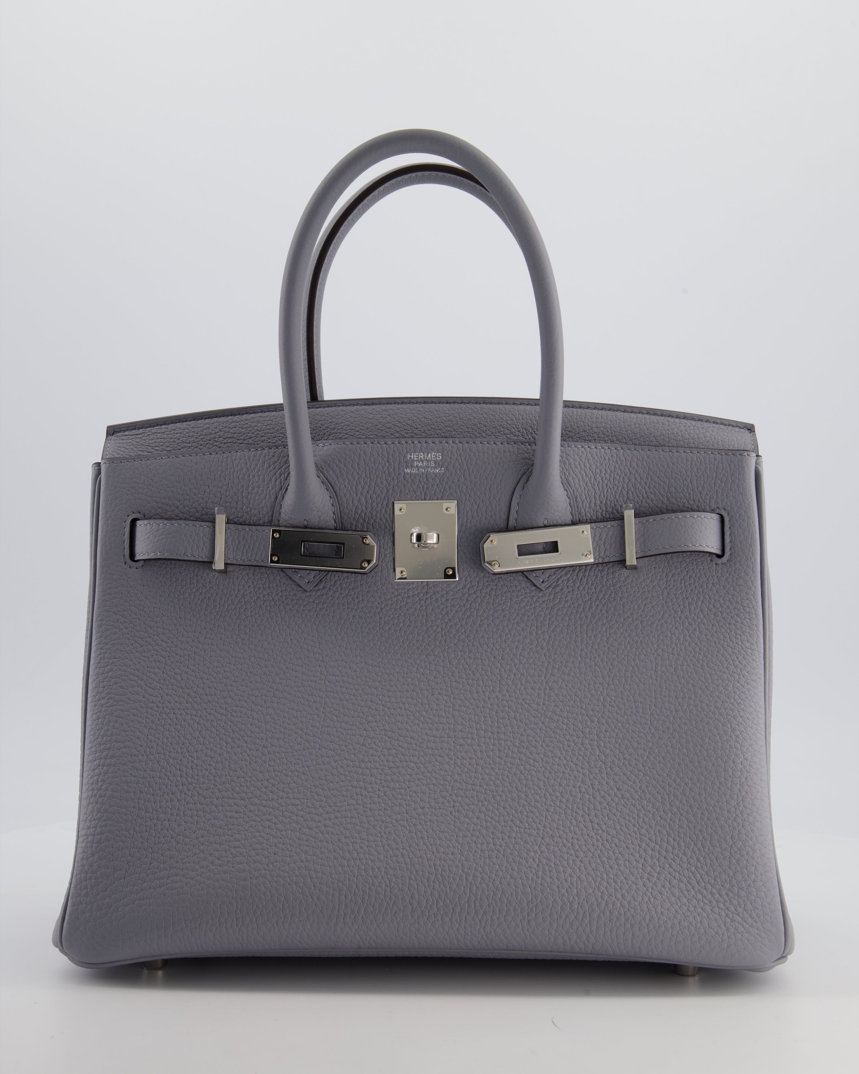 *NEW COLOUR* Hermès Birkin 30 Retourne Bag in Gris Pantin Togo Leather with Palladium Hardware