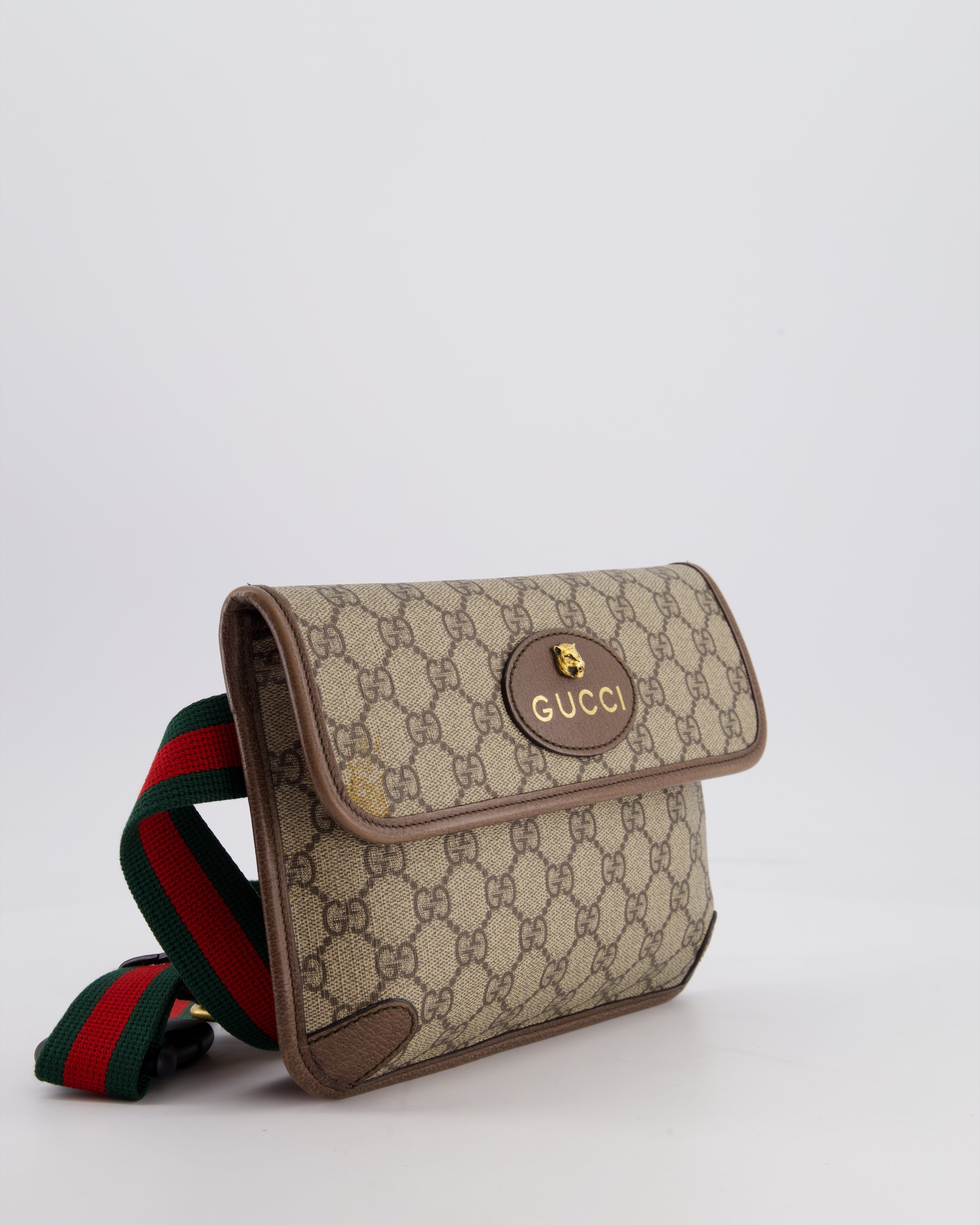 Gucci Brown Monogram Canvas Neo Vintage GG Supreme Belt Bag with Gold Hardware