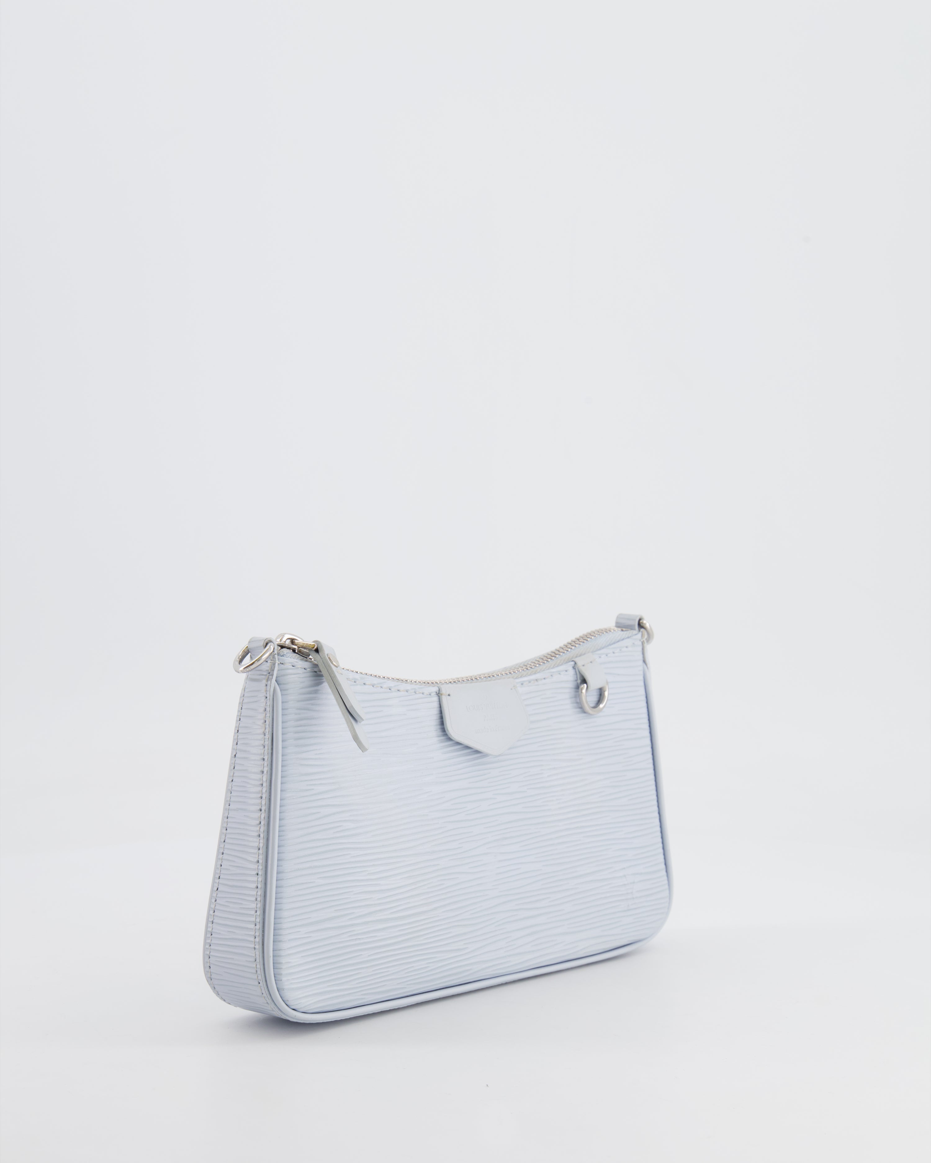 Louis Vuitton Baby Blue Easy Pouch on Strap Bag in Epi Leather with Silver Hardware RRP £1,650