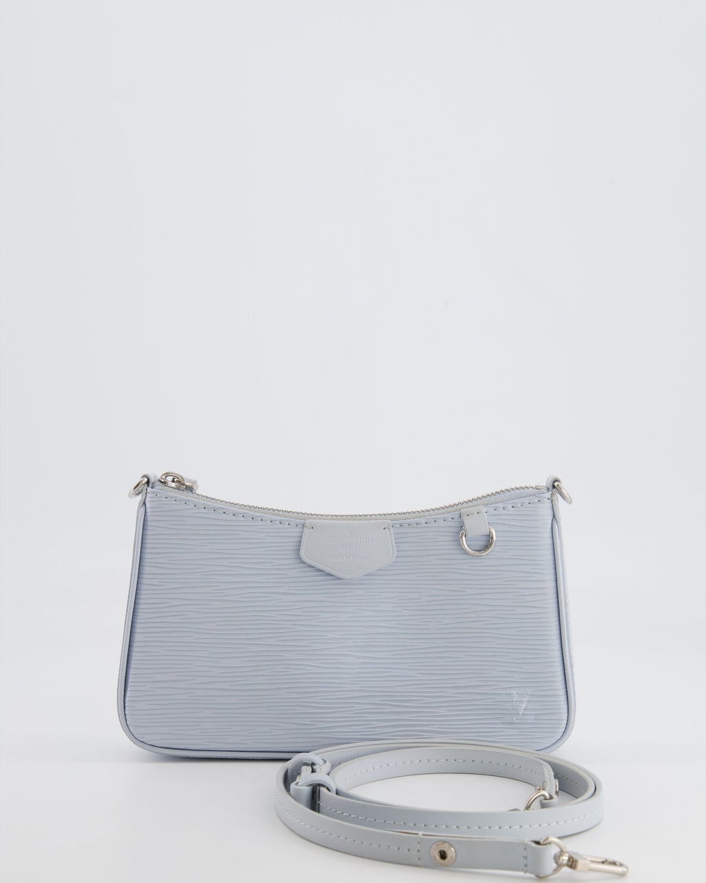 Louis Vuitton Baby Blue Easy Pouch on Strap Bag in Epi Leather with Silver Hardware RRP £1,650