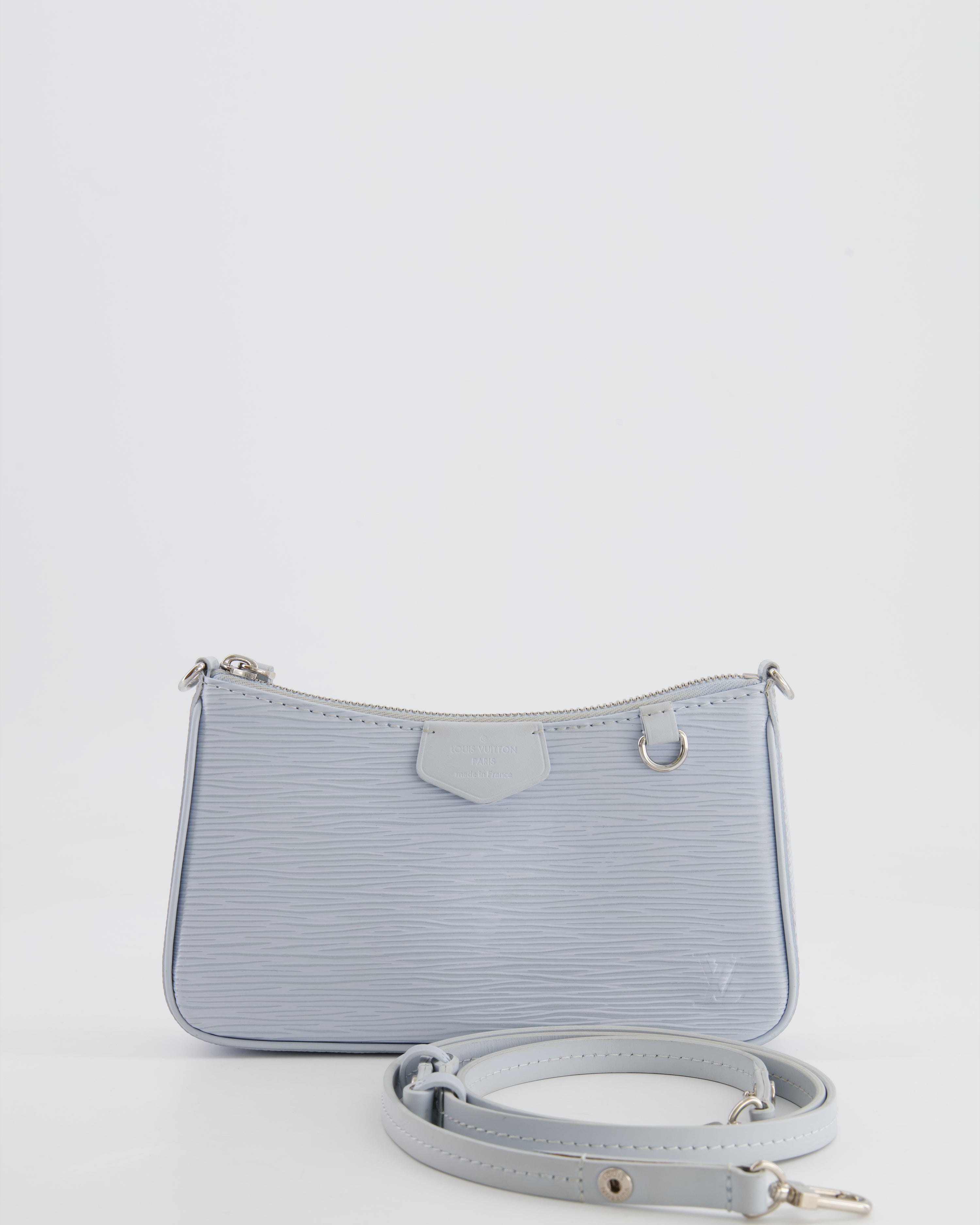 Louis Vuitton Baby Blue Easy Pouch on Strap Bag in Epi Leather with Silver Hardware RRP £1,650