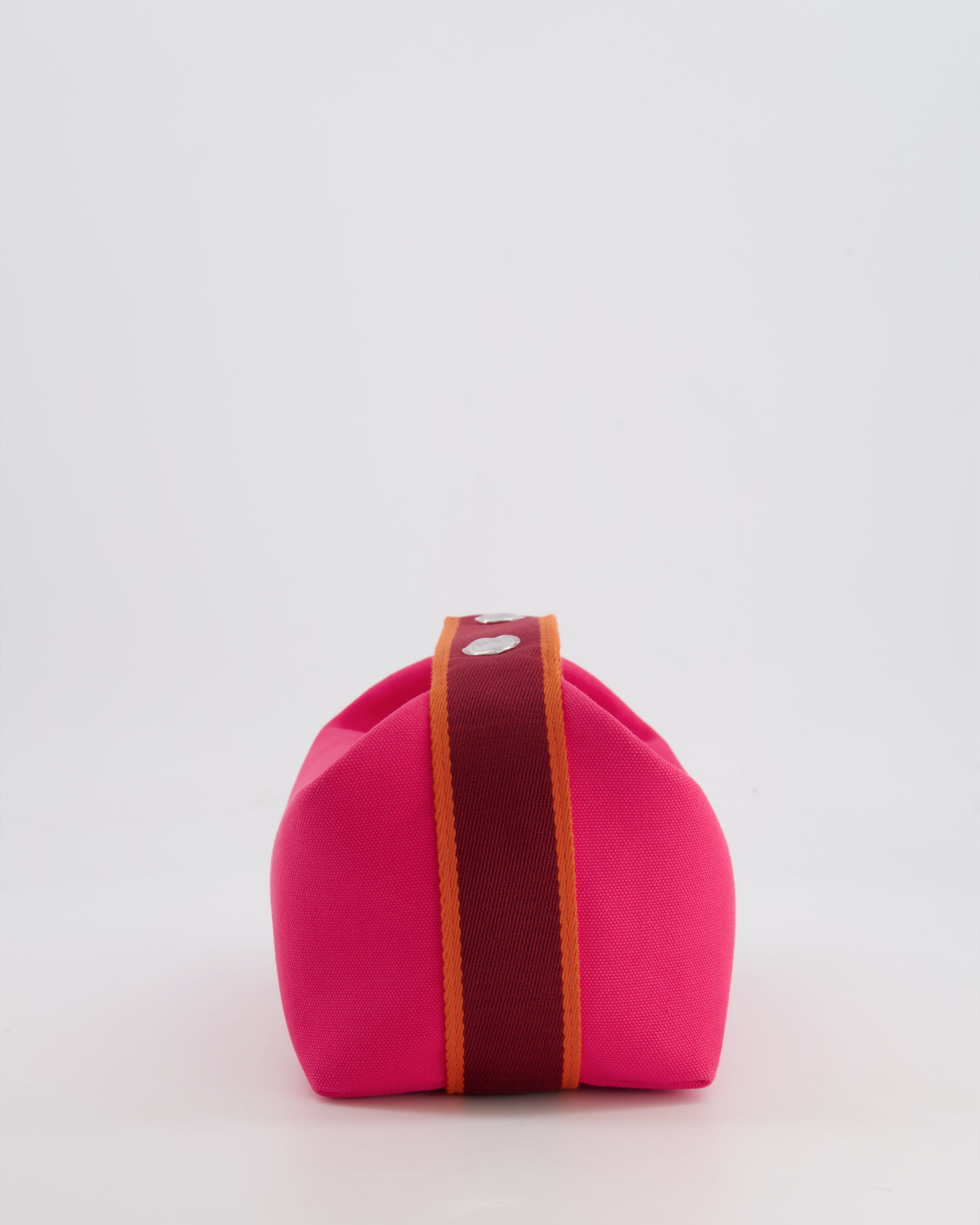 Hermès Small Bride-a-Brac Bag in Hibiscus Canvas with Palladium Hardware