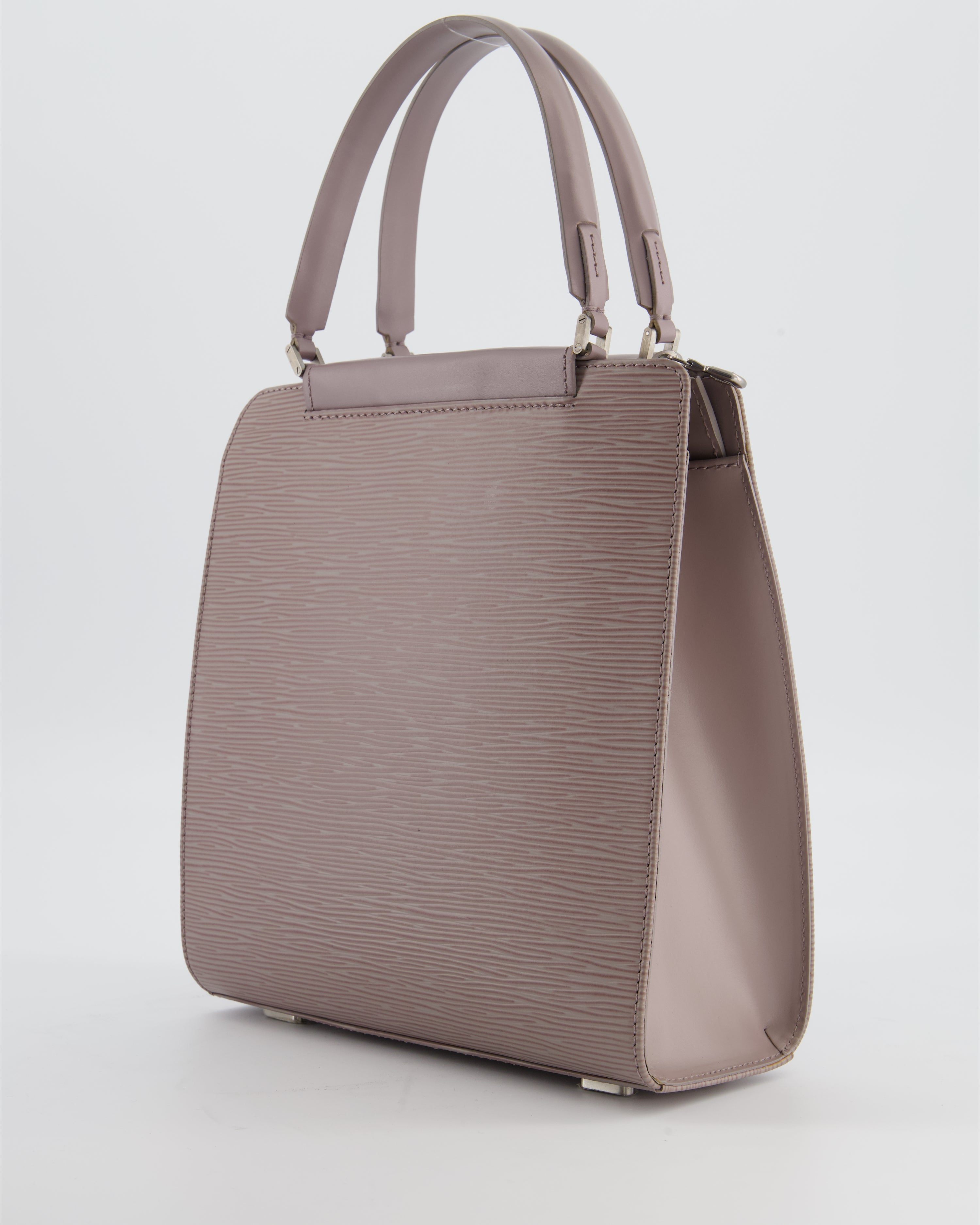 Louis Vuitton Lilac Grey Figari PM Bag in Epi Leather with Silver Hardware