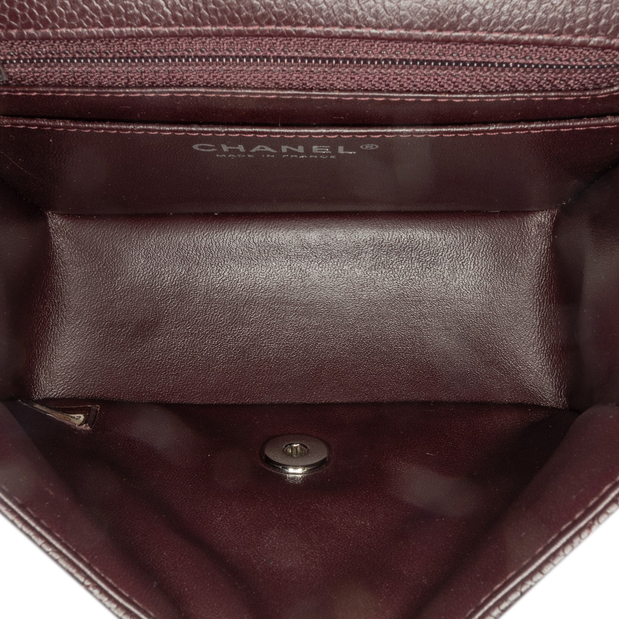 Square Classic Single Flap Bag Quilted Caviar Mini