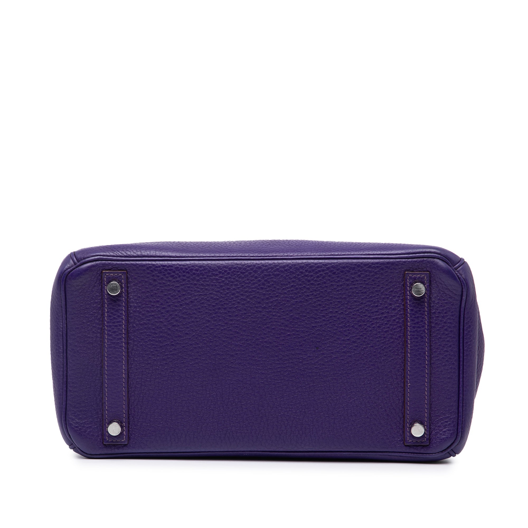Birkin Handbag Purple Clemence with Palladium Hardware 30