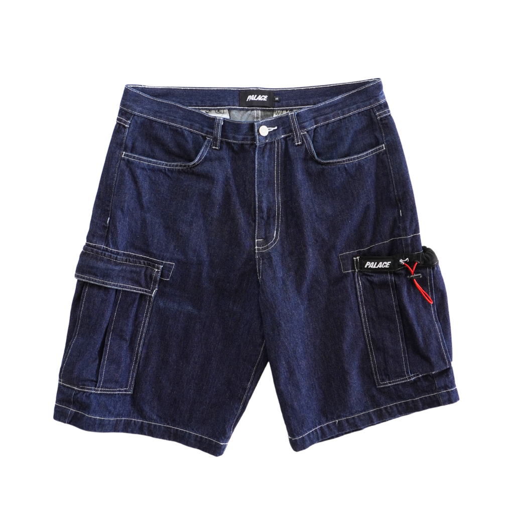 Palace 'SS21 Drawcord Pocket' Denim Cargo Shorts - Men's 32
