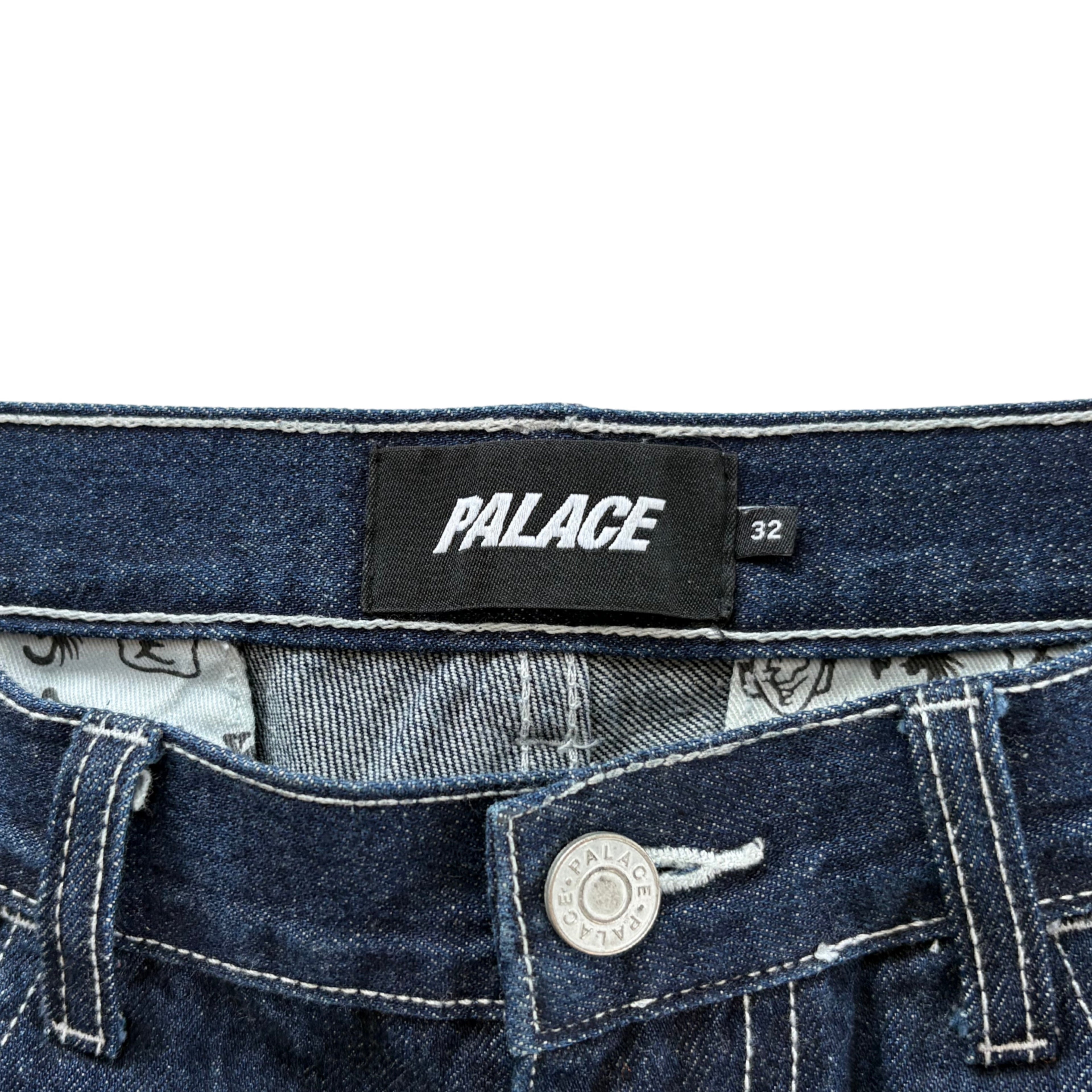 Palace 'SS21 Drawcord Pocket' Denim Cargo Shorts - Men's 32