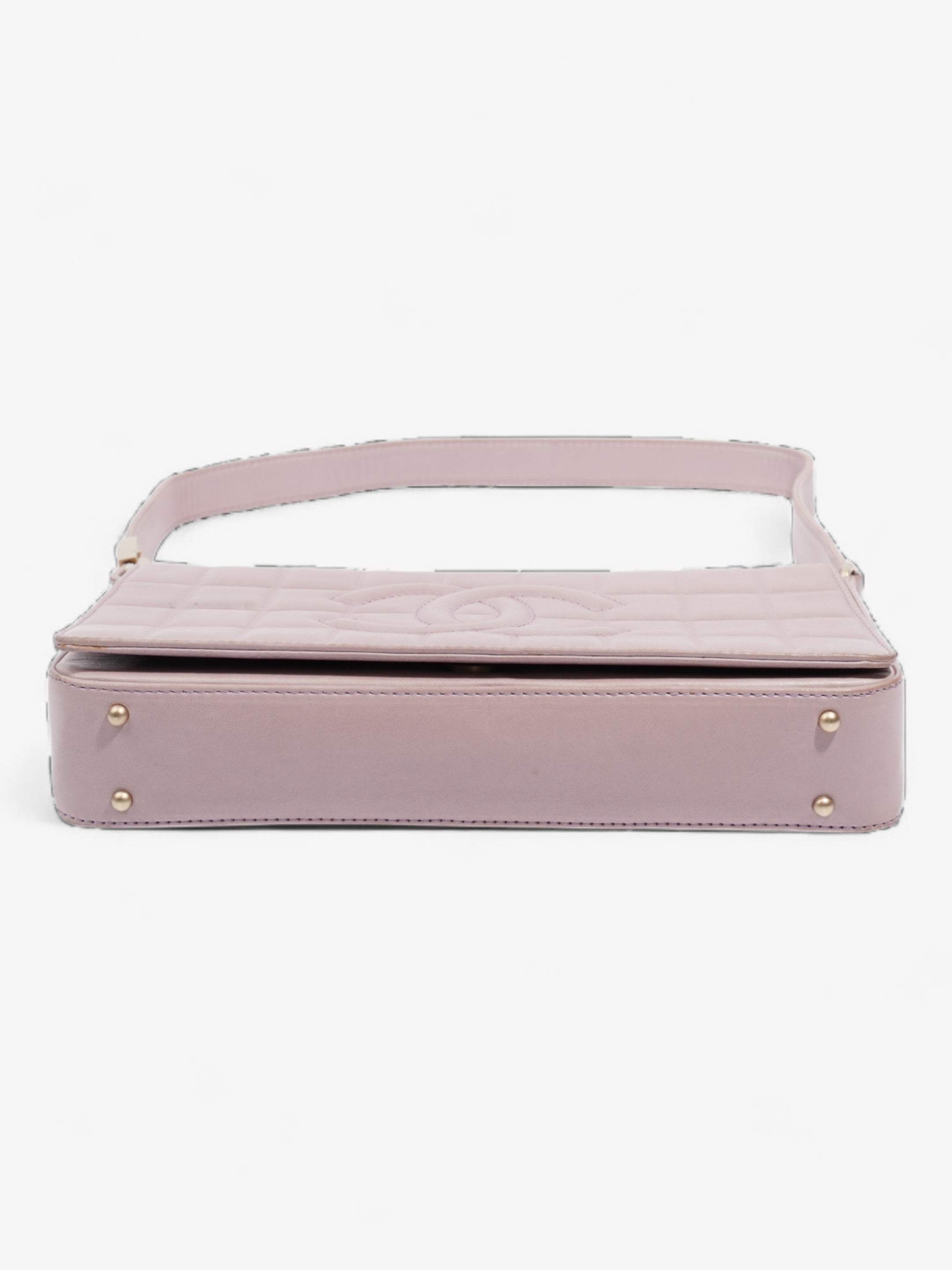 Chanel Choco Bar Shoulder Bag Pink Lambskin Leather