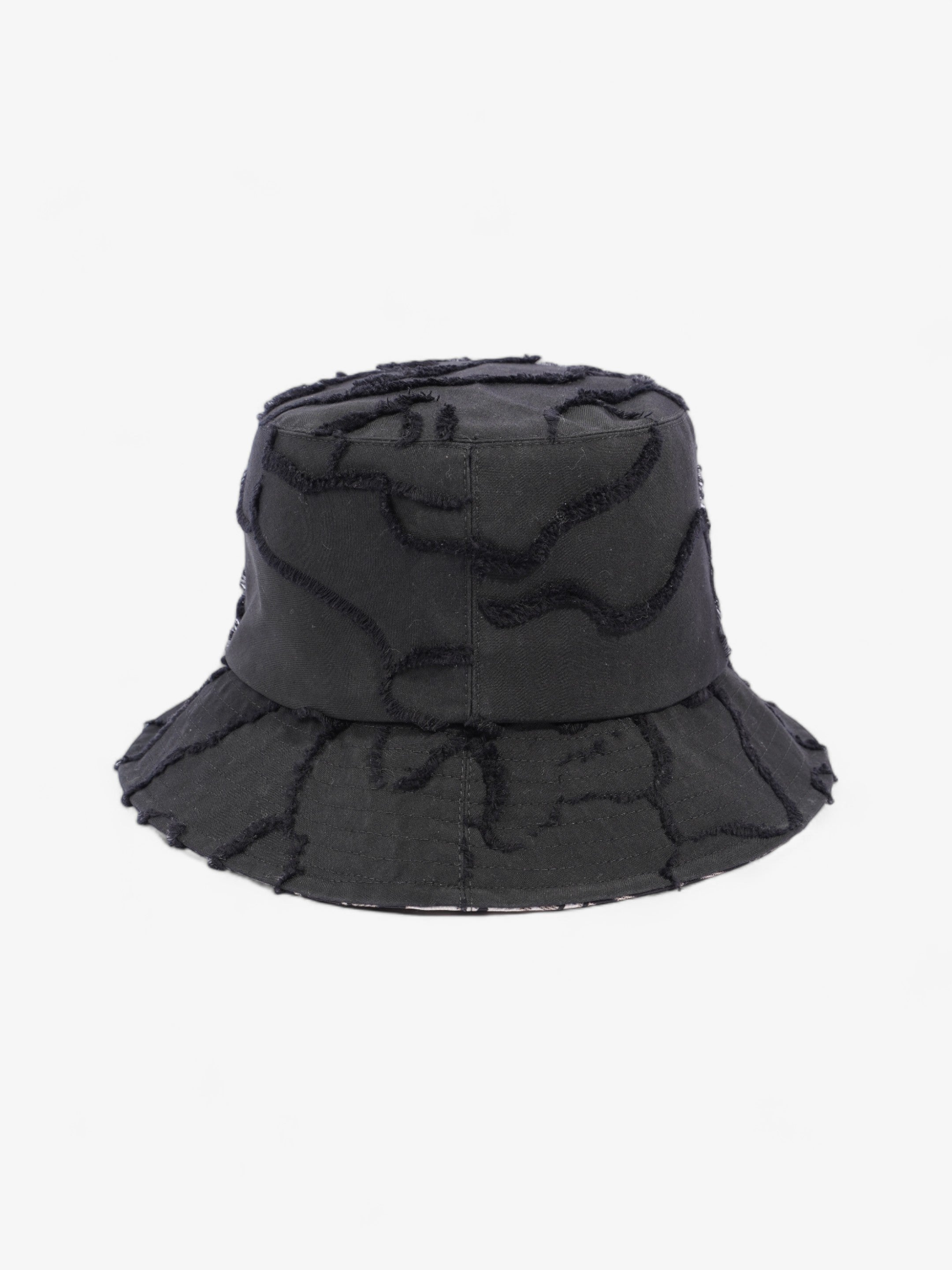 Christian Dior Camouflage Logo Bucket Hat Black Polyester 58