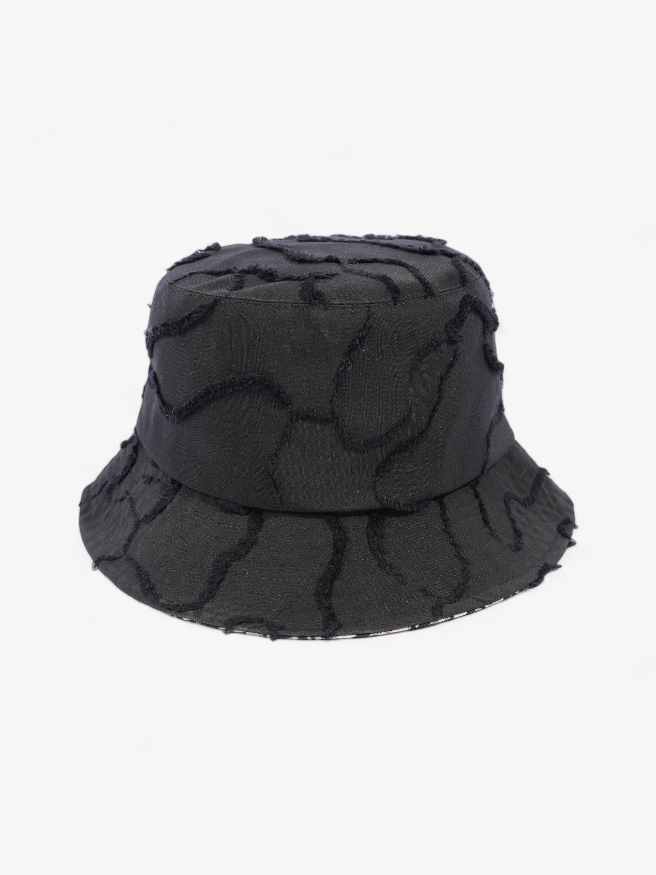 Christian Dior Camouflage Logo Bucket Hat Black Polyester 58