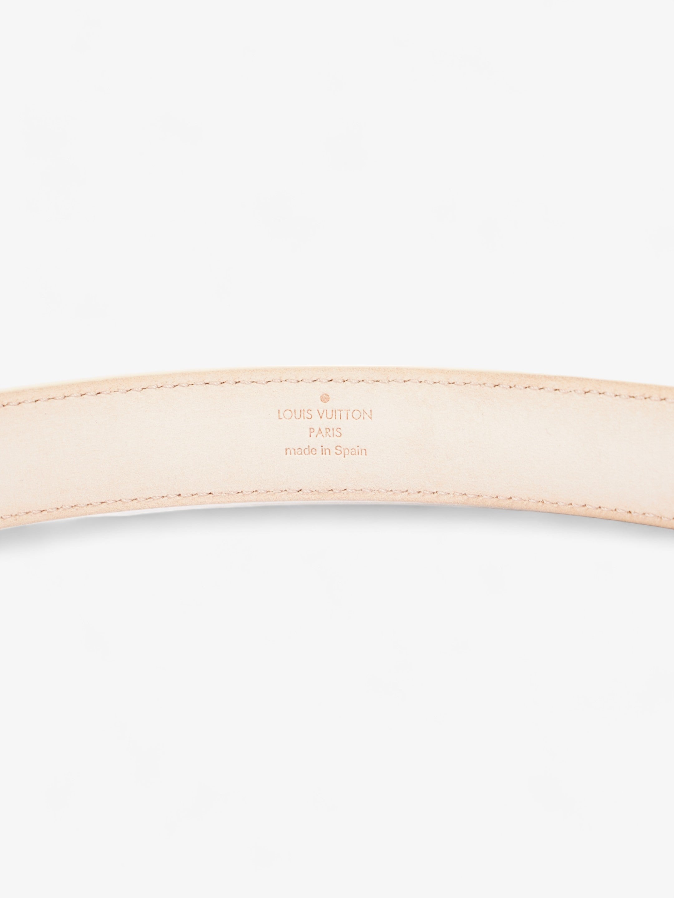 Louis Vuitton Thin Buckle Belt Damier Azur Coated Canvas 80cm 32"