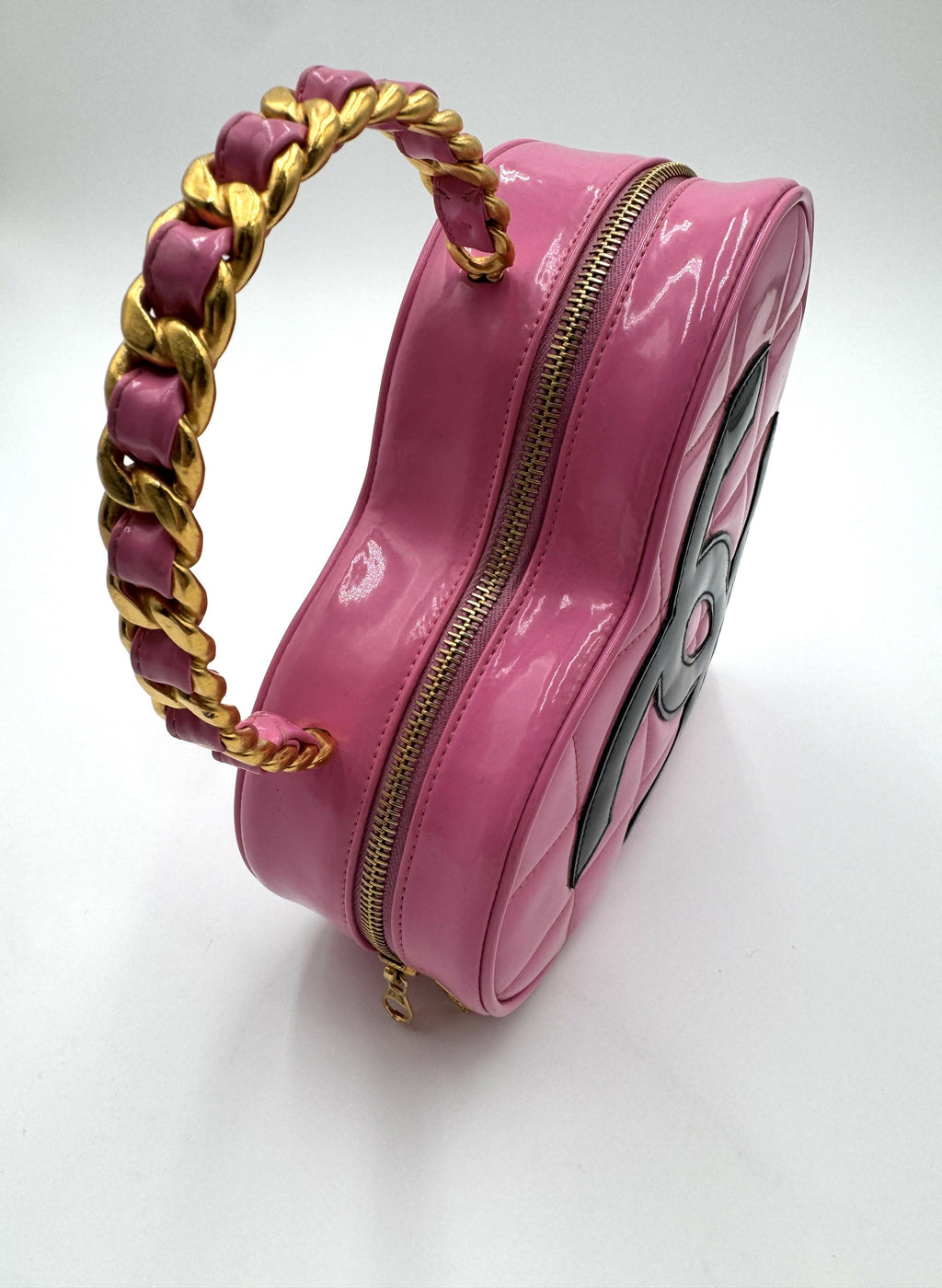 Chanel 1995 Vintage Barbie Pink Heart Vanity Bag
