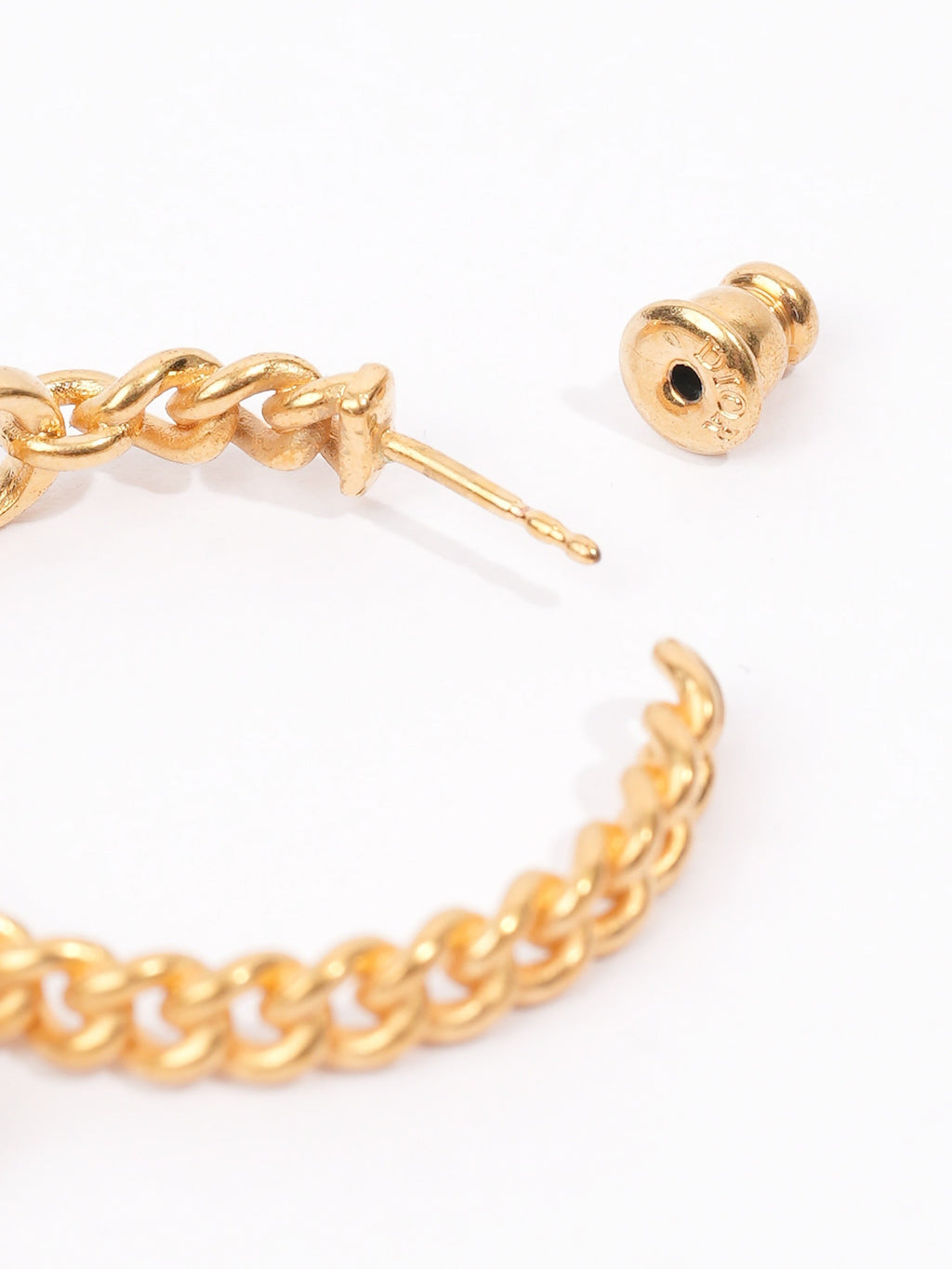 Christian Dior 30 Montaigne Hoops Gold / Pearl Base Metal