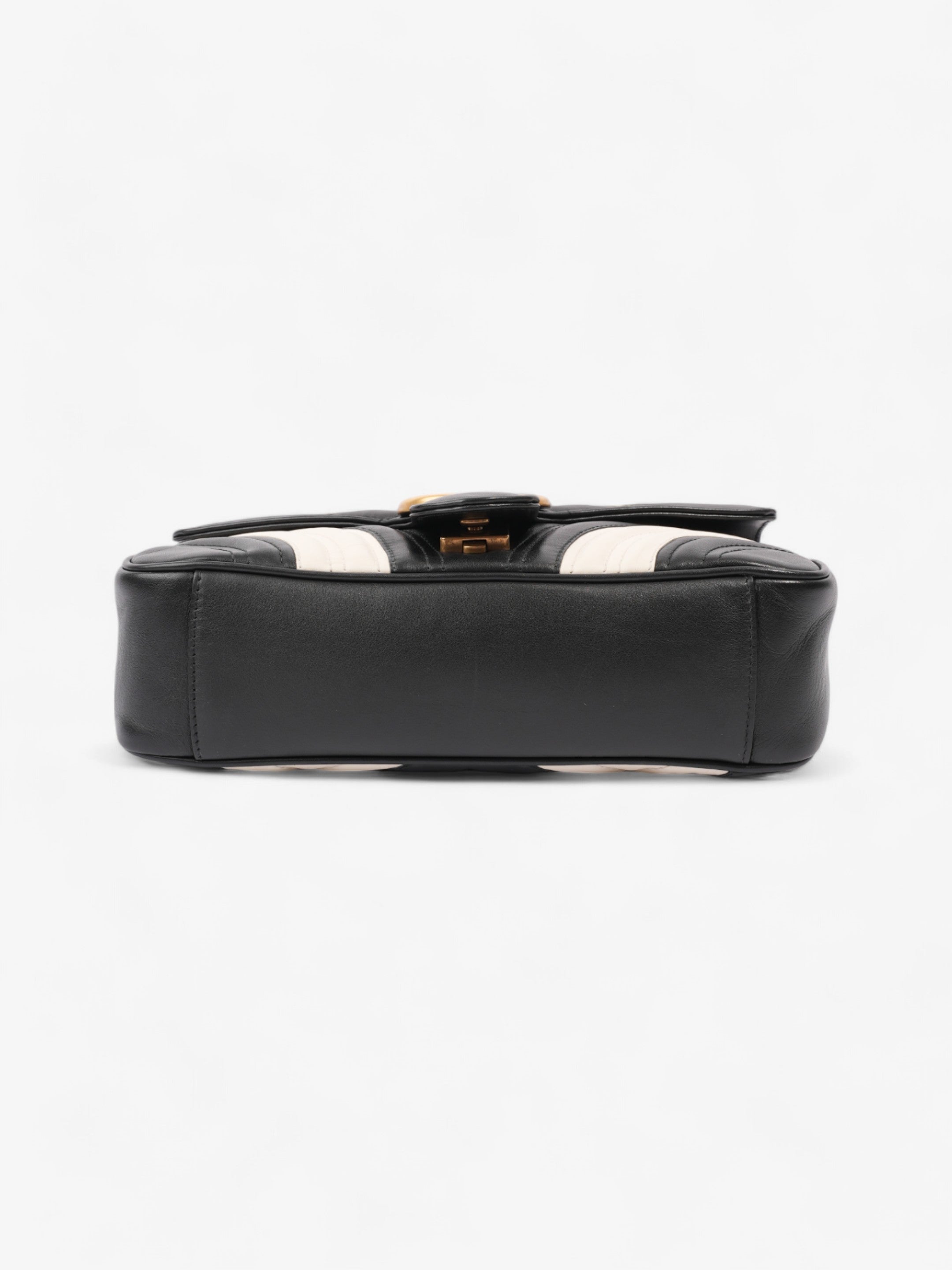 Gucci GG Marmont Black / White Matelasse Leather Small