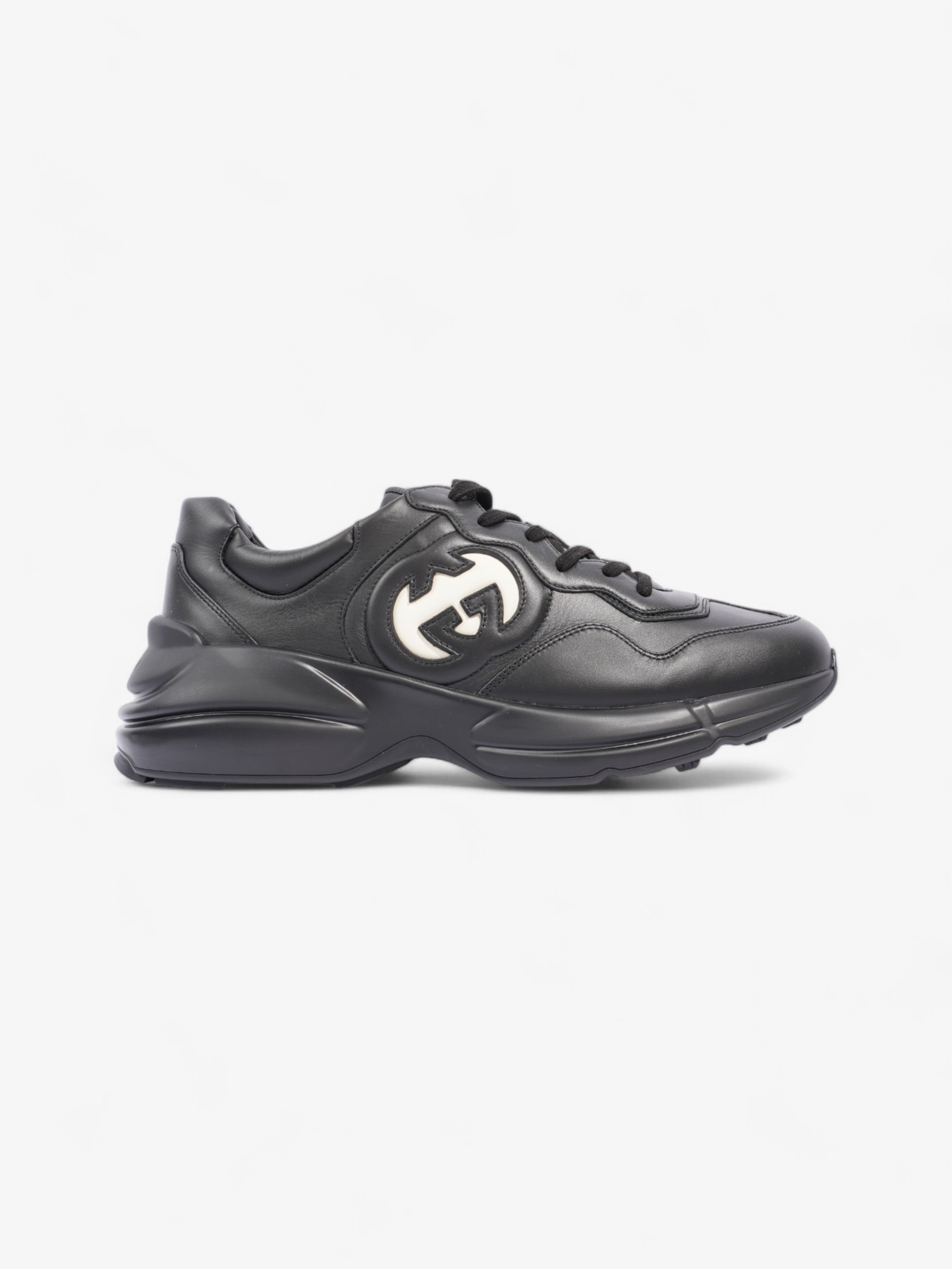 Gucci Rython Sneakers Black / White Leather EU 43 UK 9