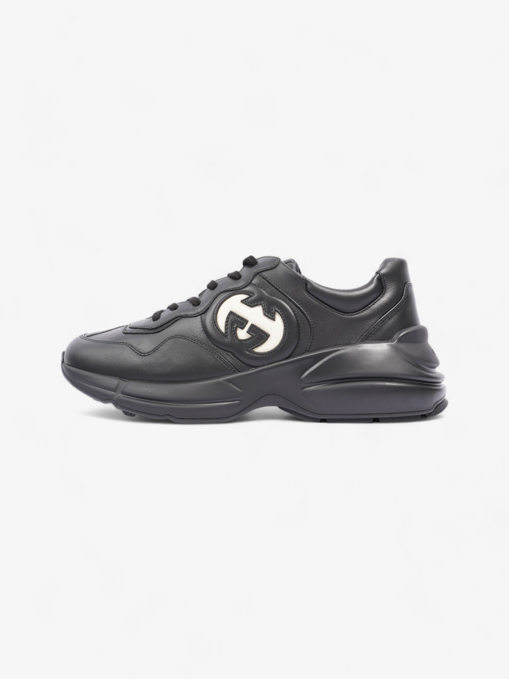 Gucci Rython Sneakers Black / White Leather EU 43 UK 9