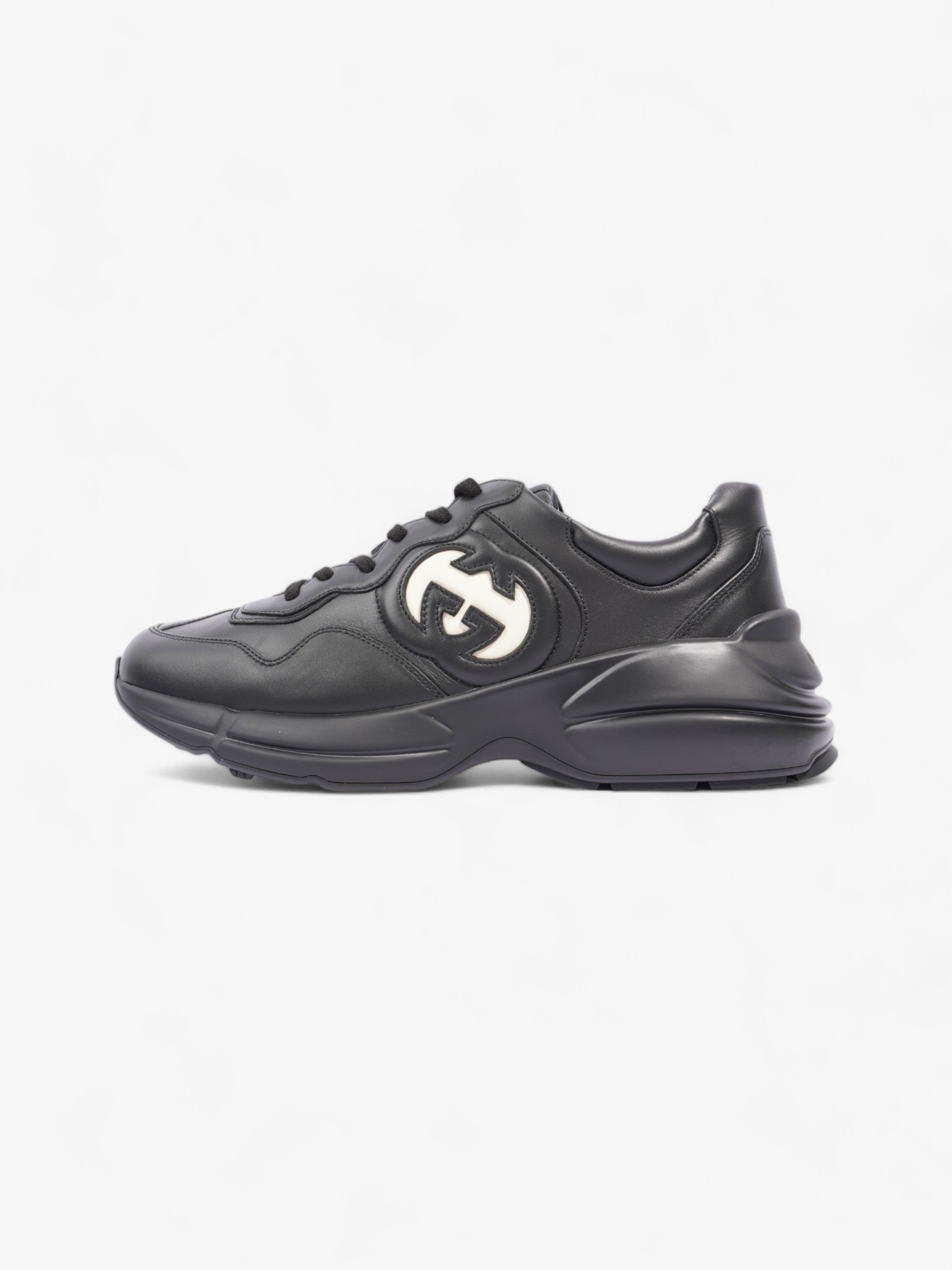 Gucci Rython Sneakers Black / White Leather EU 43 UK 9