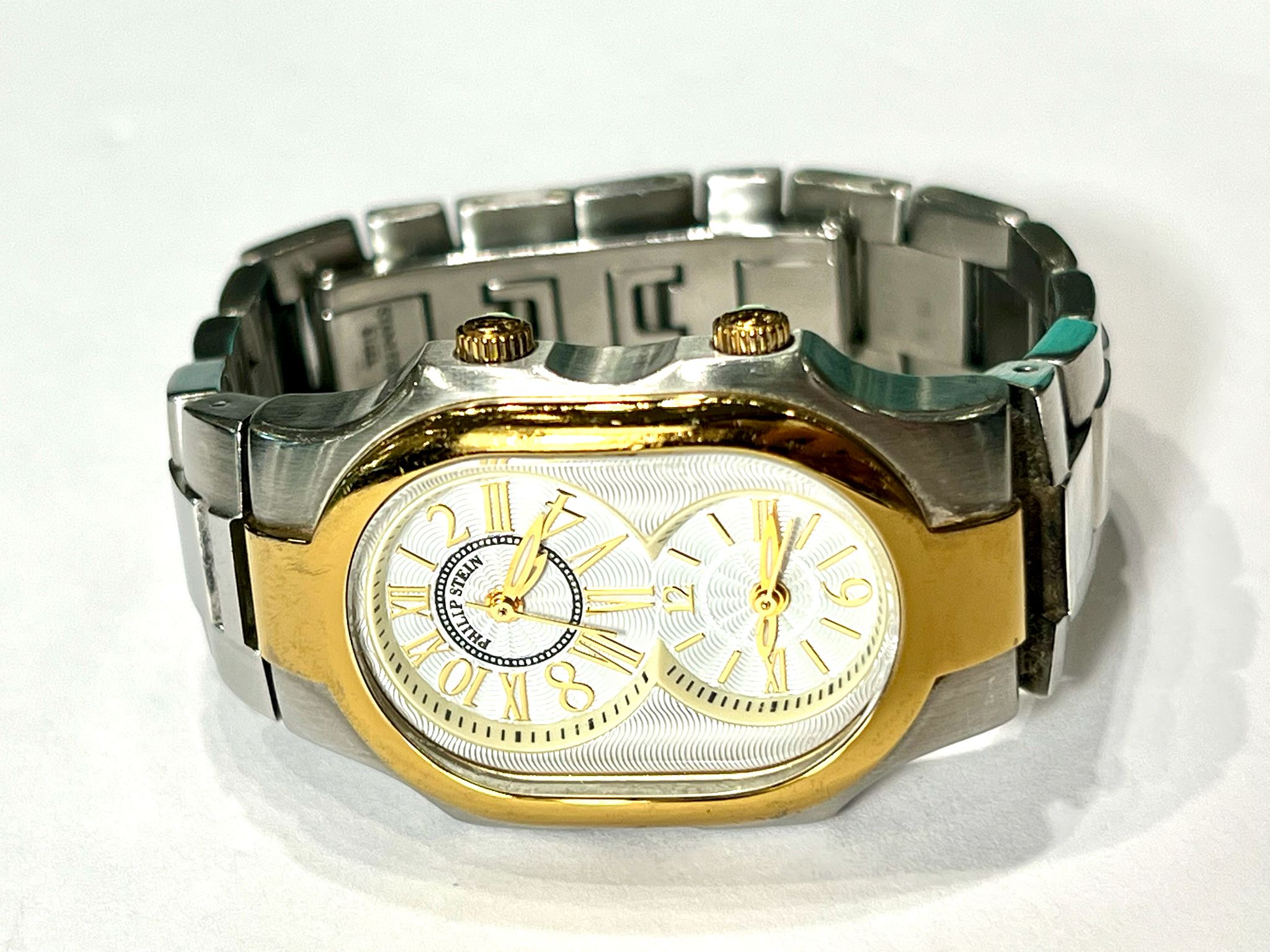 PHILIP STEIN SIGNATURE SMALL LADIES TWO TONE WATCH