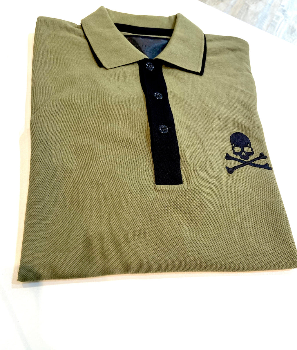 PHILIPP PLEIN SKULL LOGO POLO SHIRT